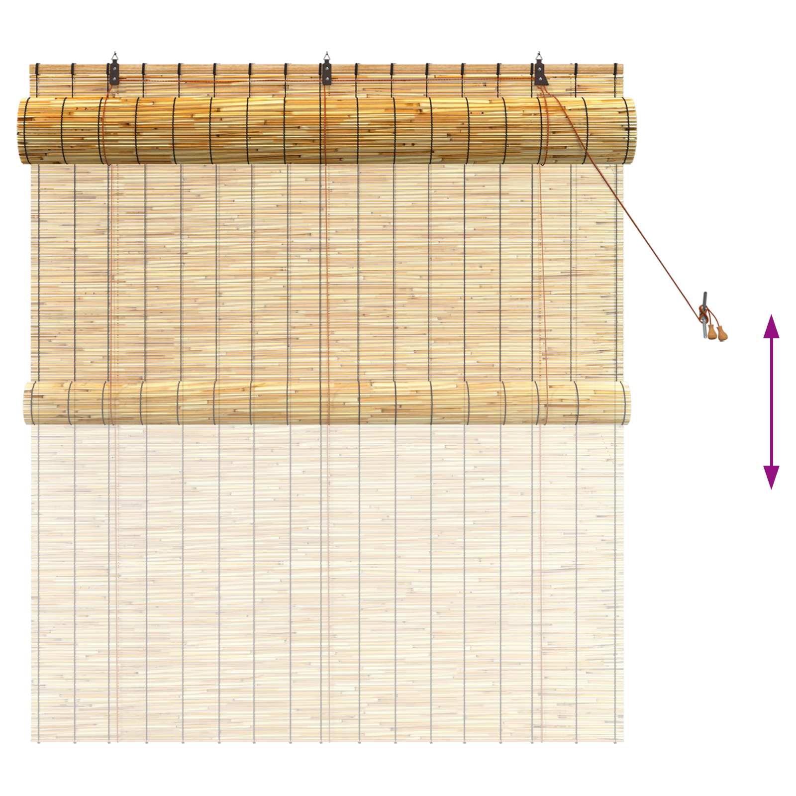 Tenda a rullo Naturale 140 x 160 cm Giunco