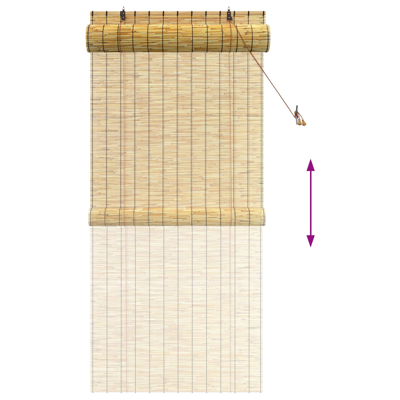 Tenda a rullo Naturale 100 x 220 cm Giunco