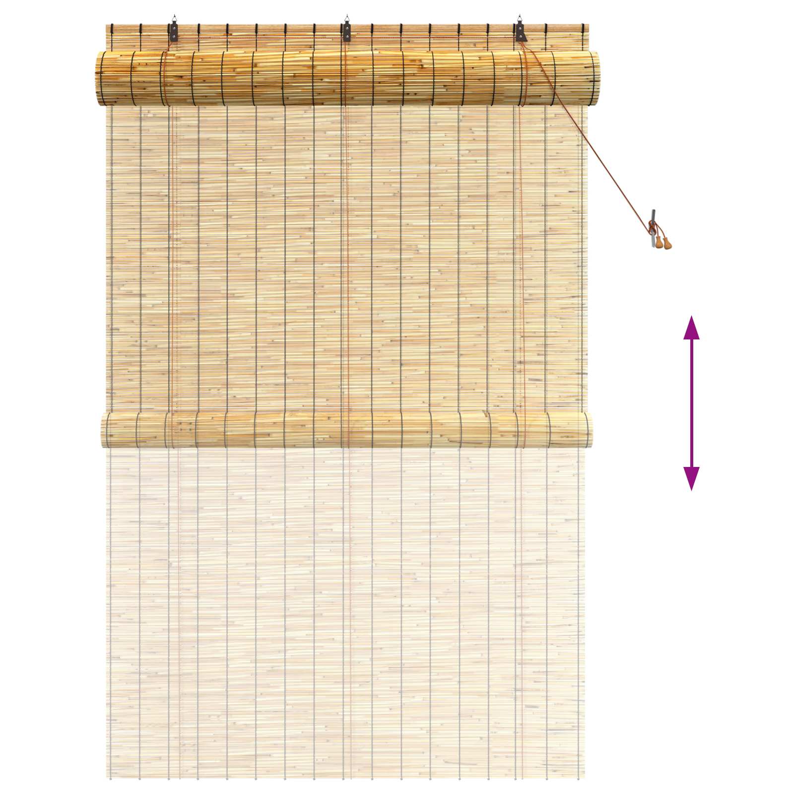 Tenda a rullo Naturale 140 x 220 cm Giunco
