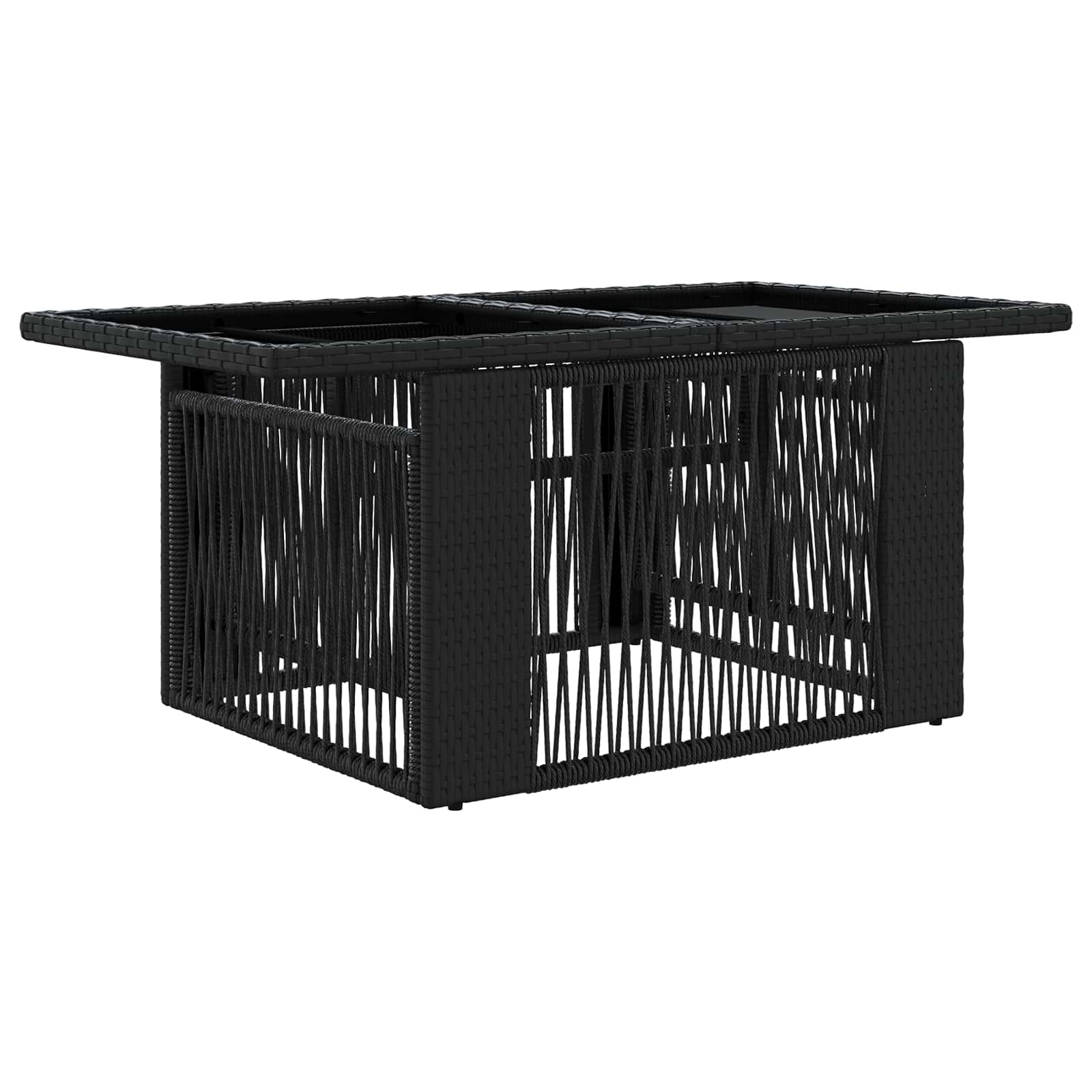 Tavolo da giardino sollevabile Nero 100 x 55 x 37 cm