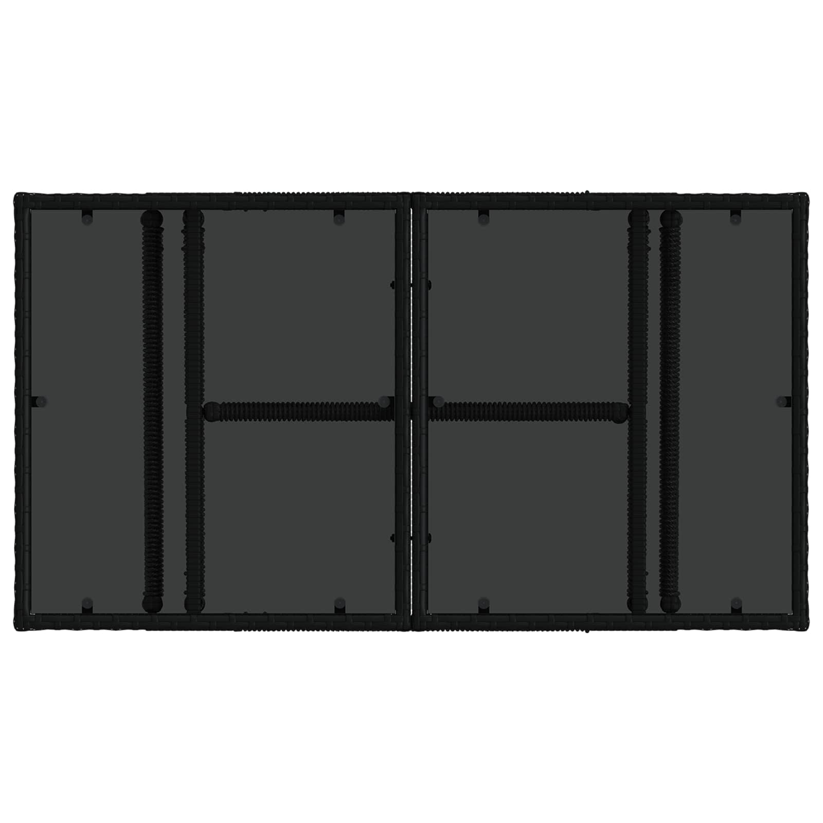 Tavolo da giardino sollevabile Nero 100 x 55 x 37 cm