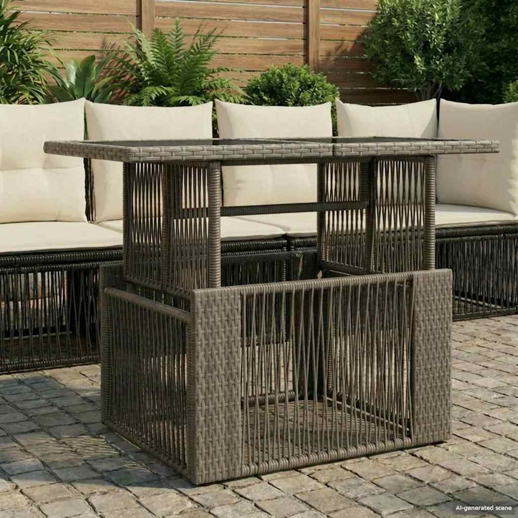 Tavolo da giardino sollevabile Grigio 100 x 55 x 37 cm