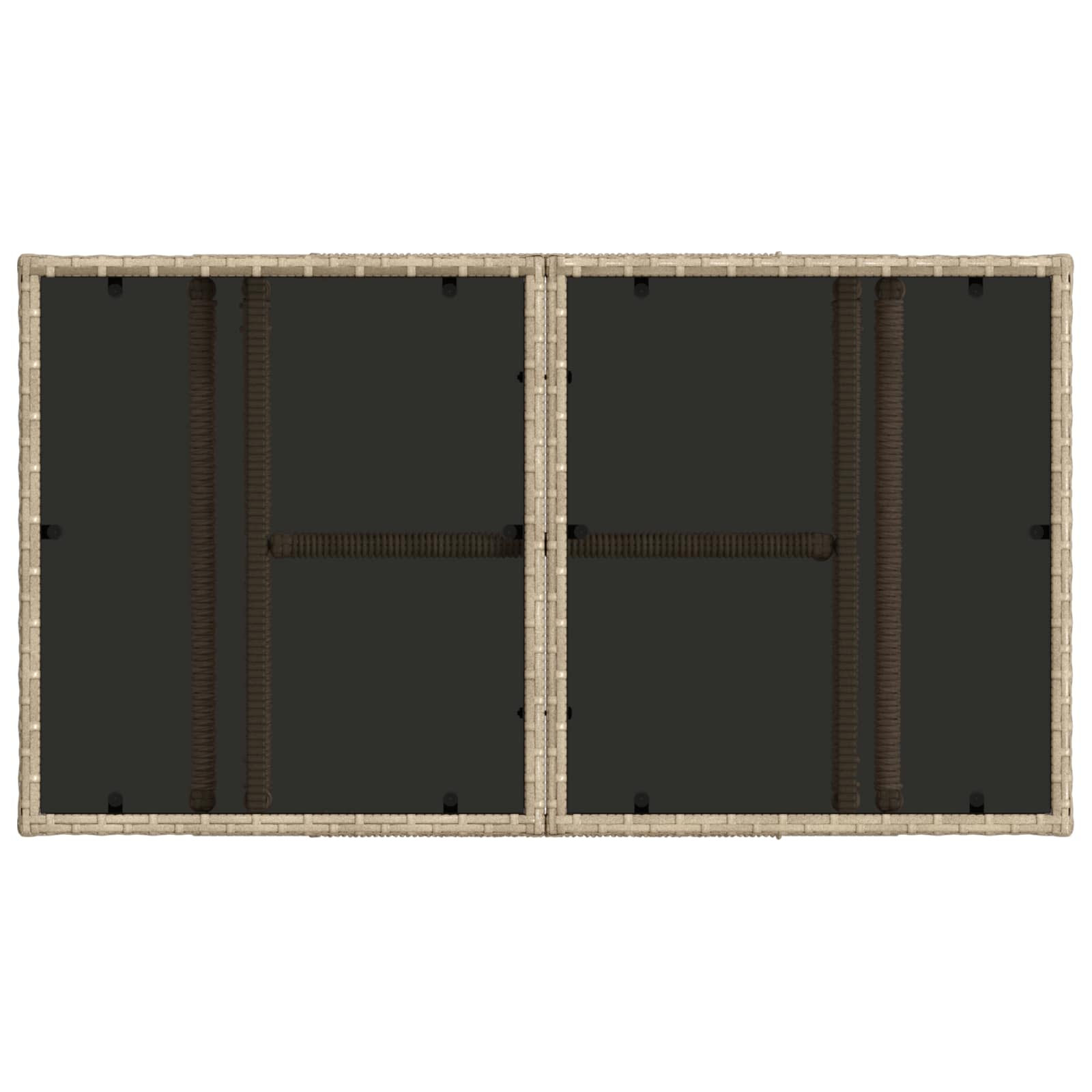 Tavolo da giardino sollevabile Beige 100 x 55 x 37 cm