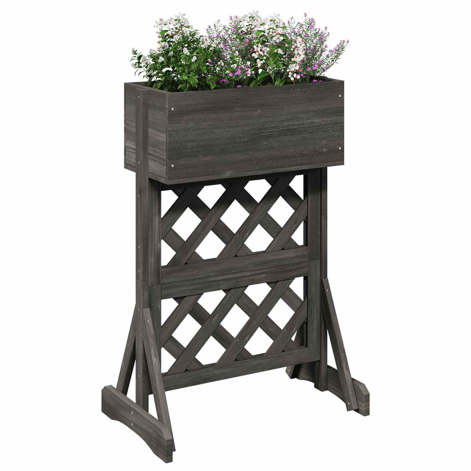 Trellis da Giardino Verticale Grigio 48 x 30 x 70,5 cm