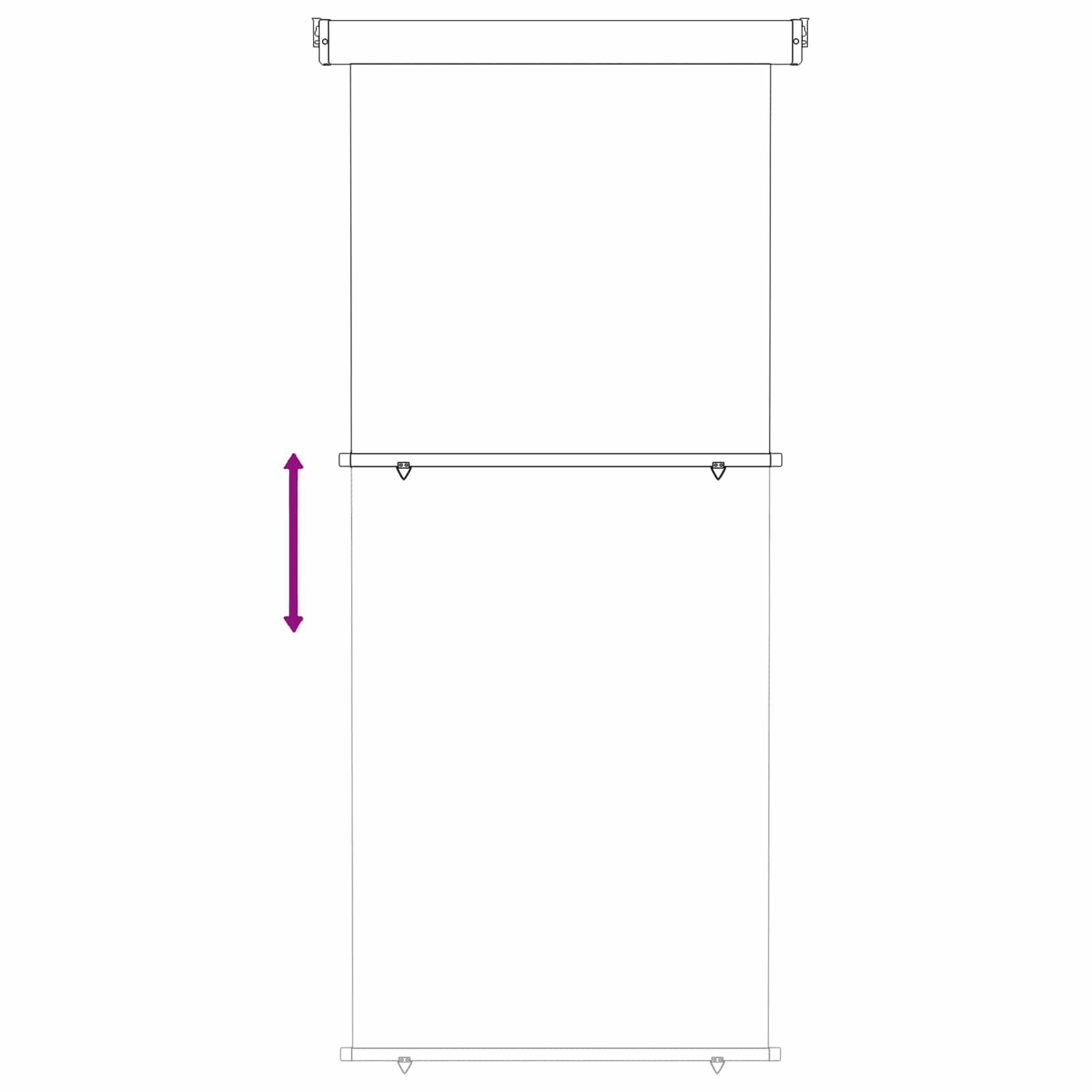 Tenda laterale per balcone 100 x 250 cm