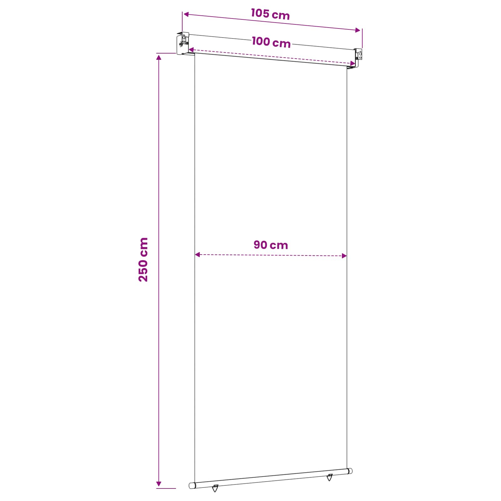 Tenda laterale per balcone 100 x 250 cm