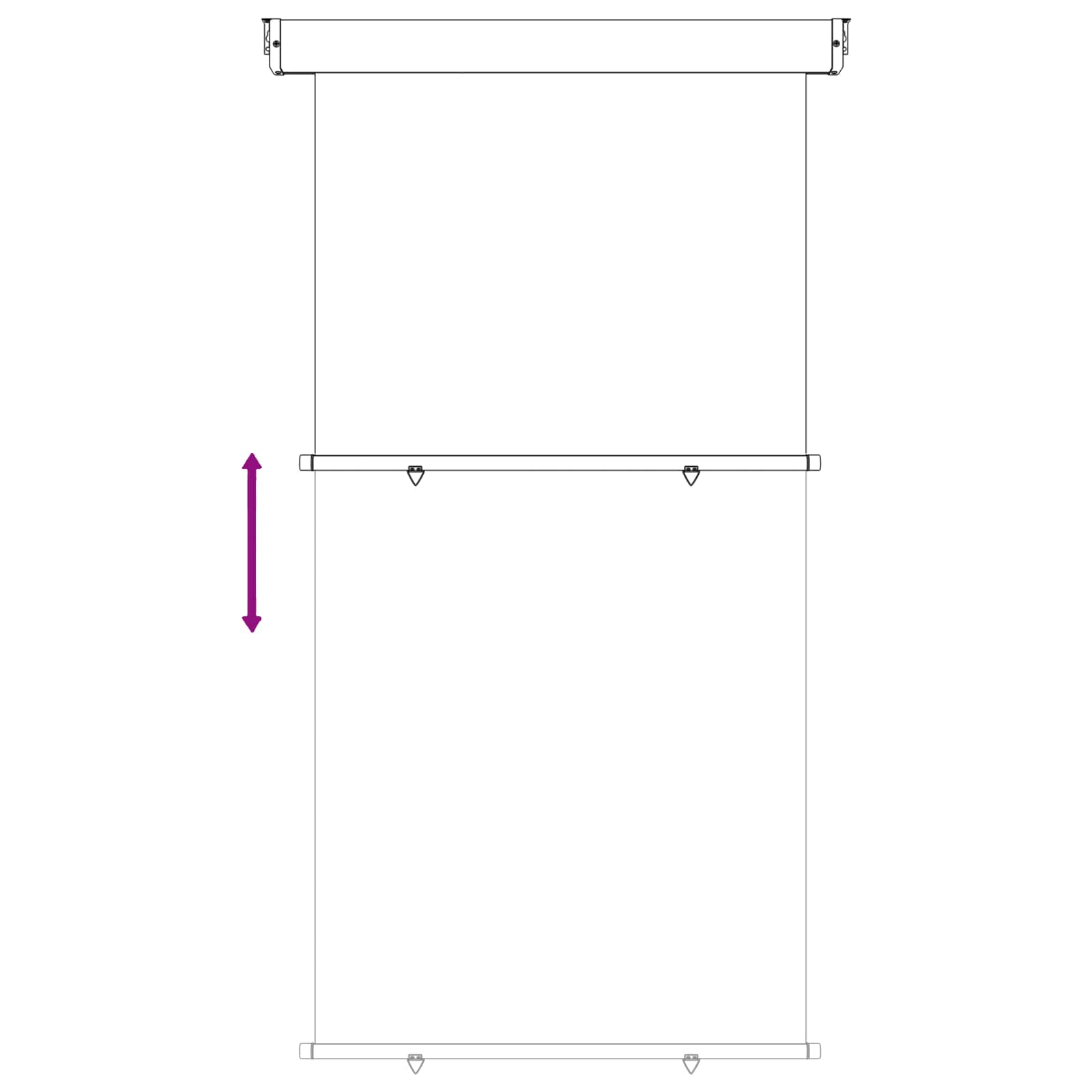 Tenda laterale per balcone 117 x 250 cm