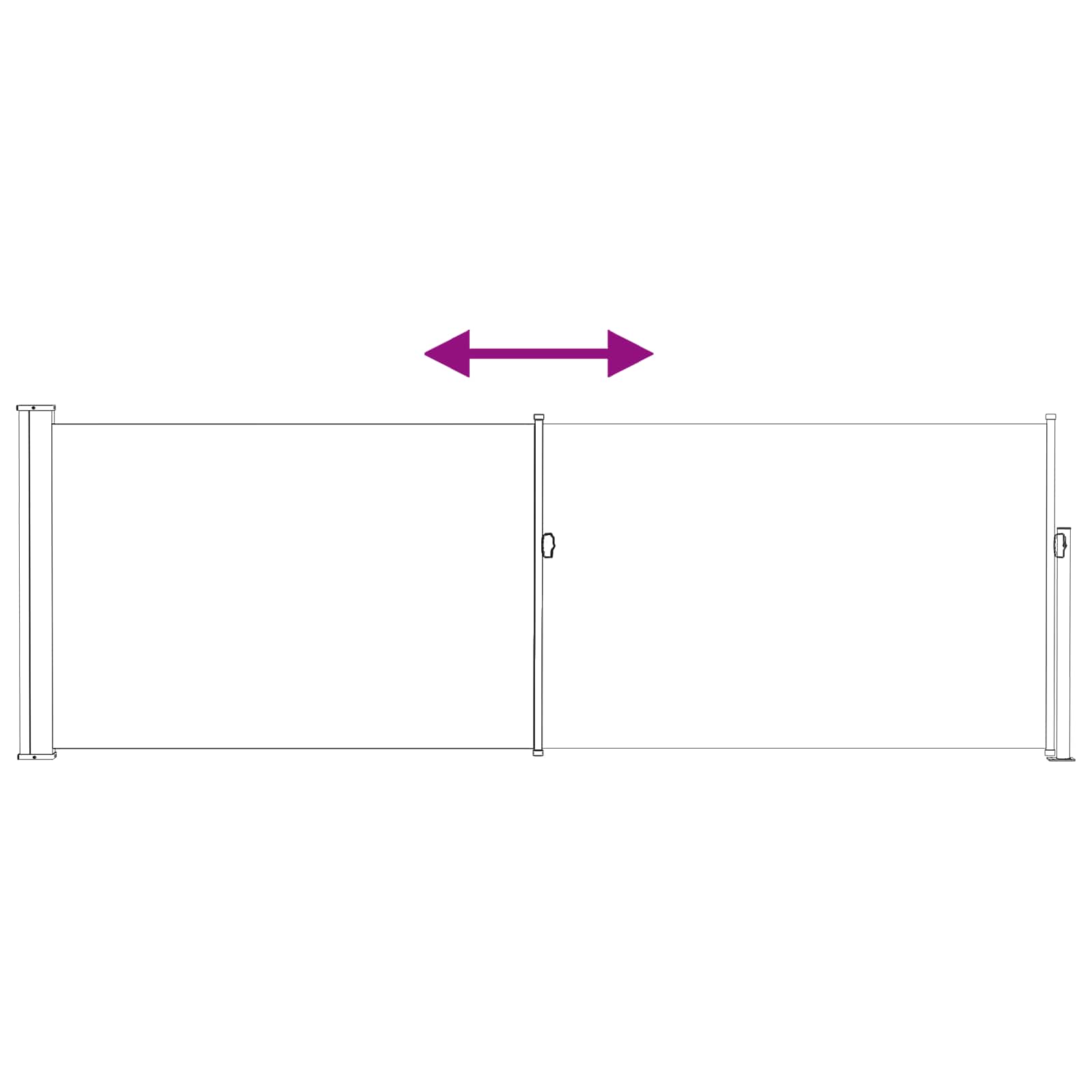 Tenda laterale retrattile Rettangolare 500 x 100 cm Poliestere