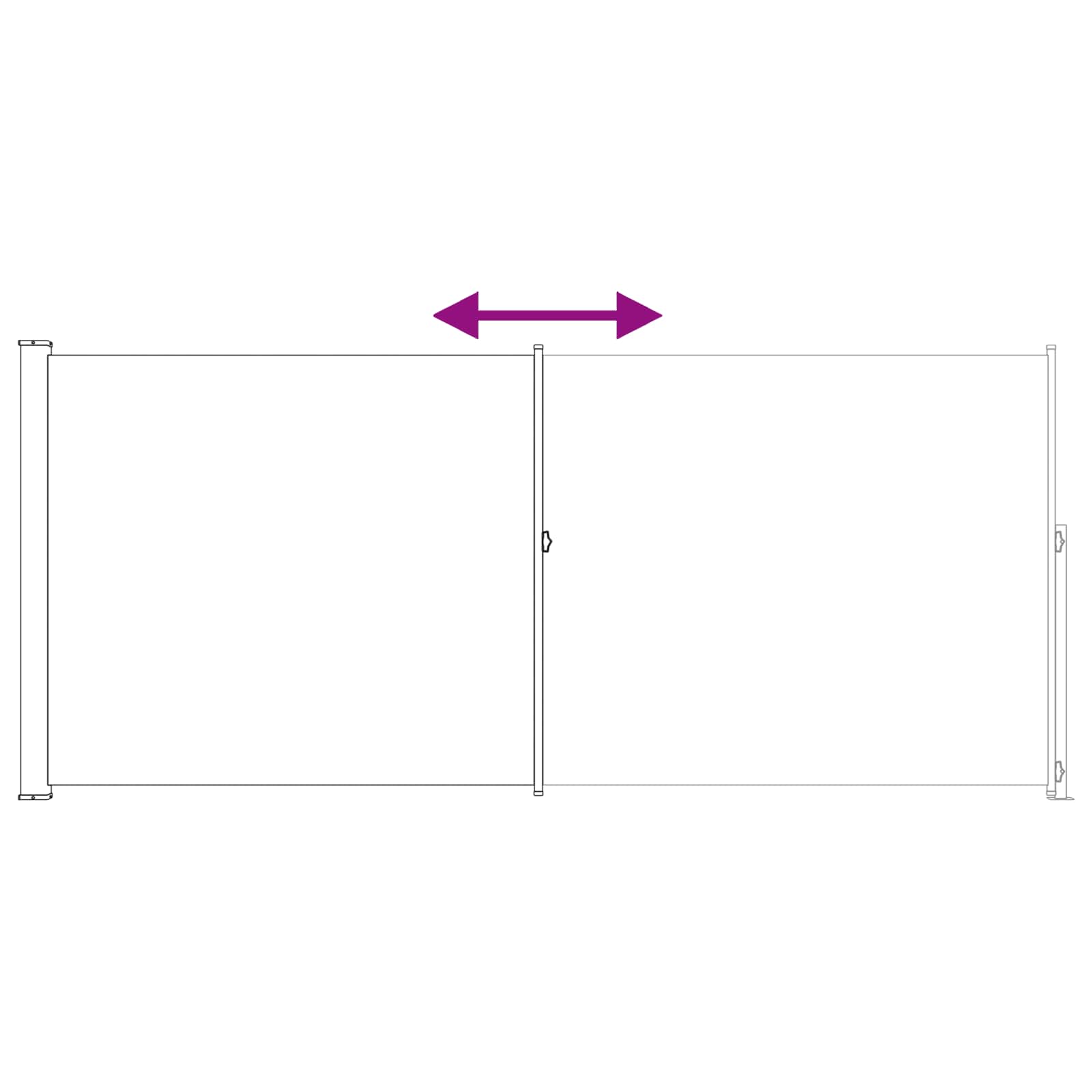 Tenda laterale retrattile Rettangolare 180 x 500 cm