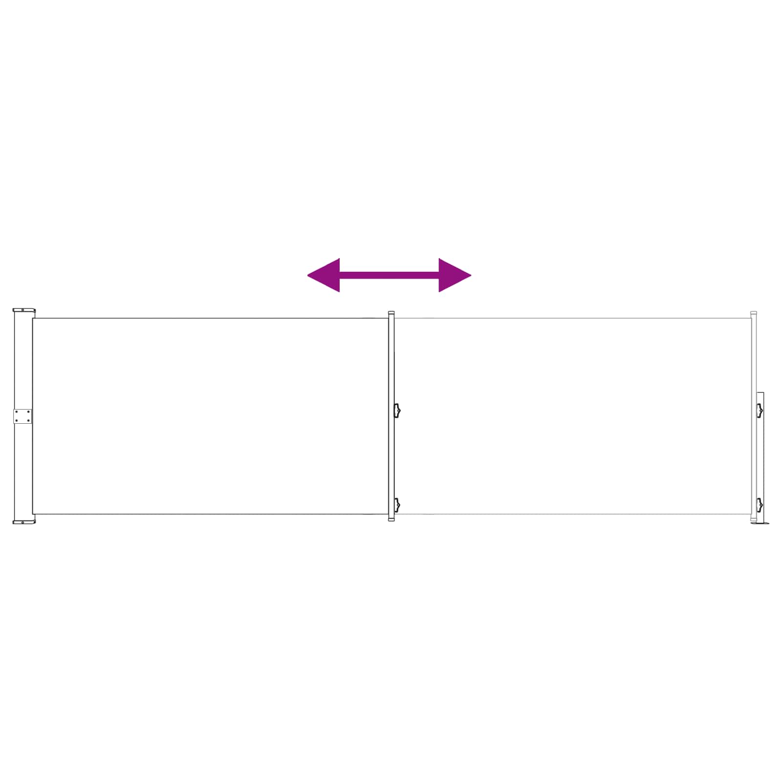 Tenda laterale retrattile Rettangolare 160 x 600 cm Poliestere