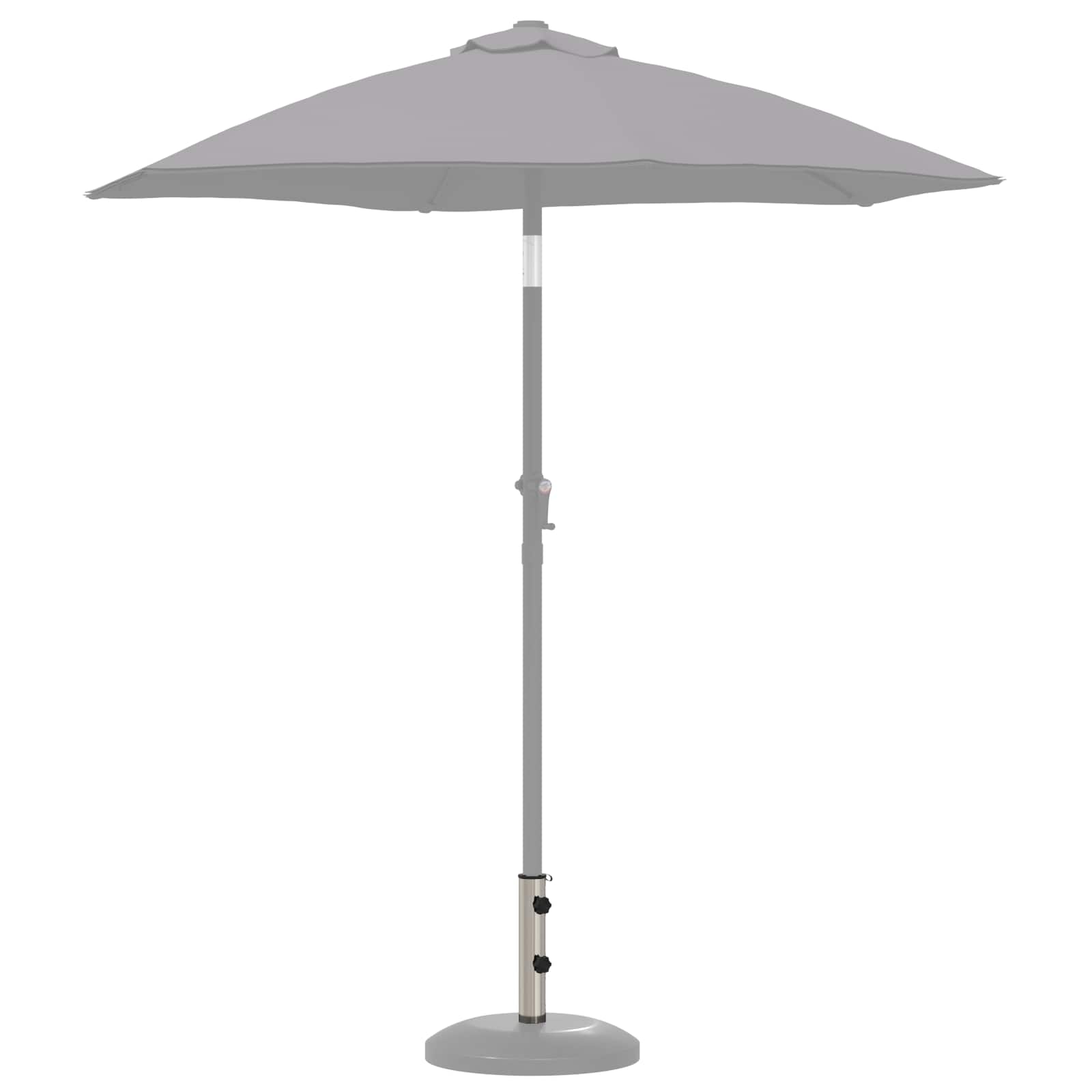 Tubo base per parasole 0.63 kg Acciaio inossidabile naturale
