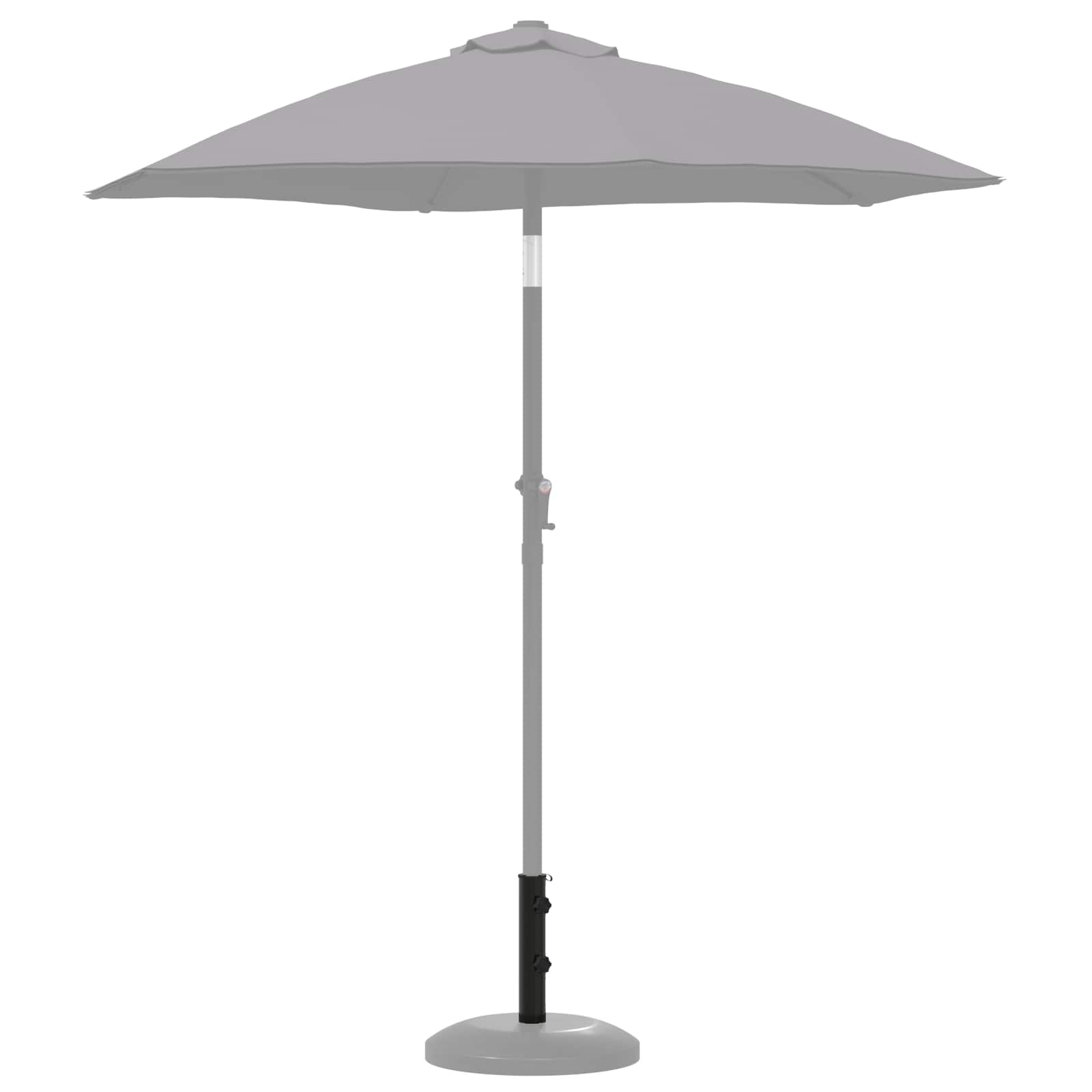 Tubo base per parasole 0.6 kg Nero Ferro for 40-50 mm Pole