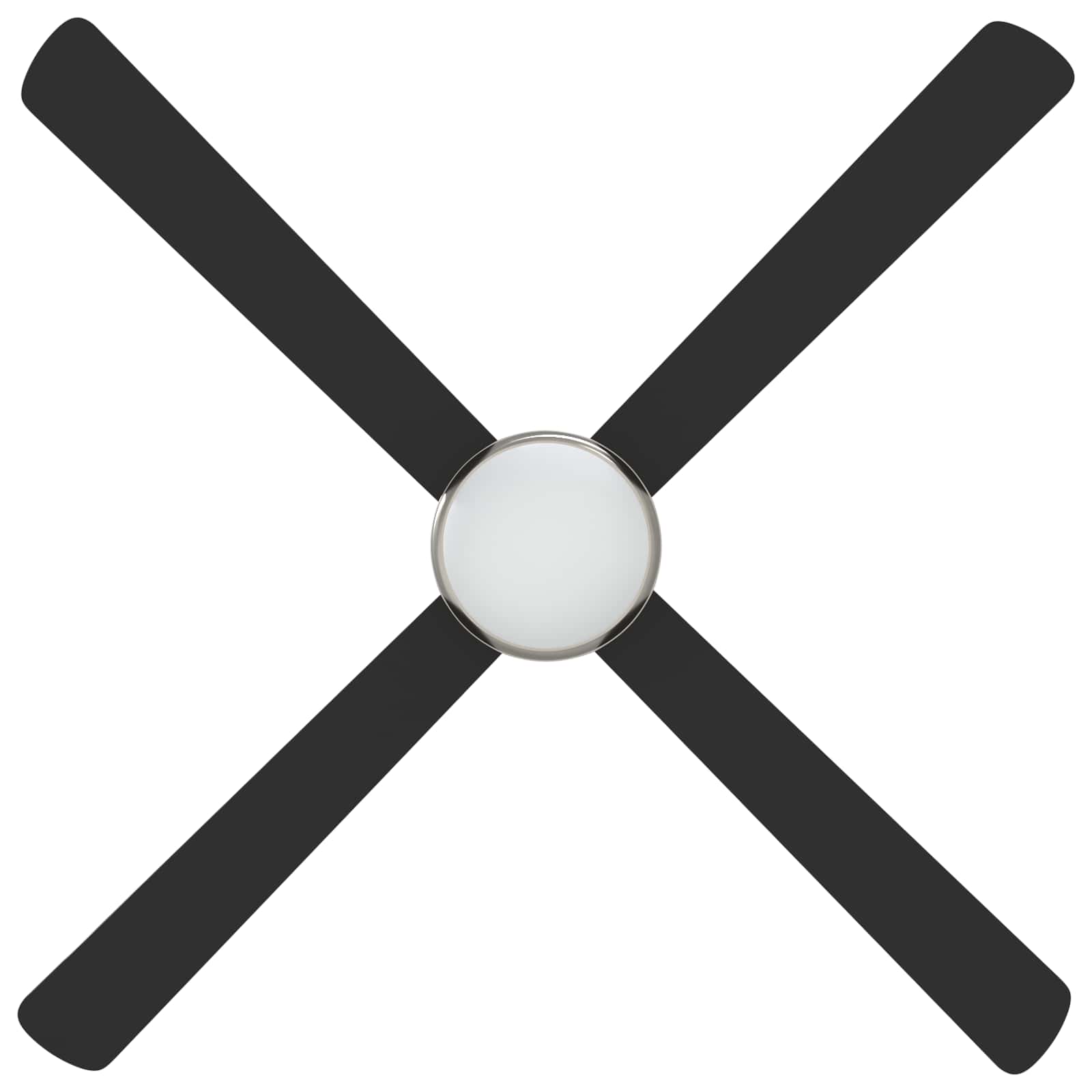 Ventilatore da soffitto con luce e telecomando Ø 130 cm Nero