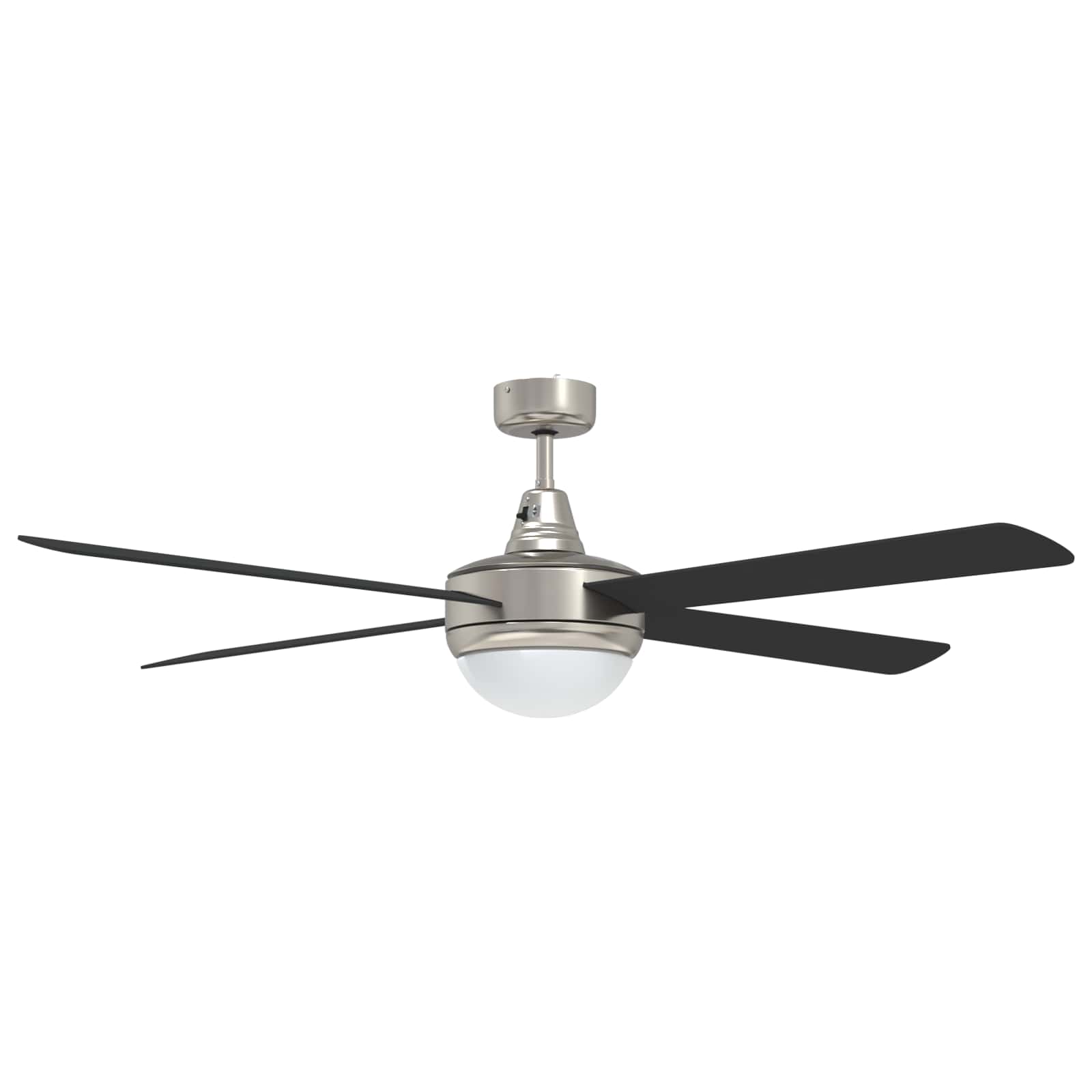 Ventilatore da soffitto con luce e telecomando Ø 130 cm Nero
