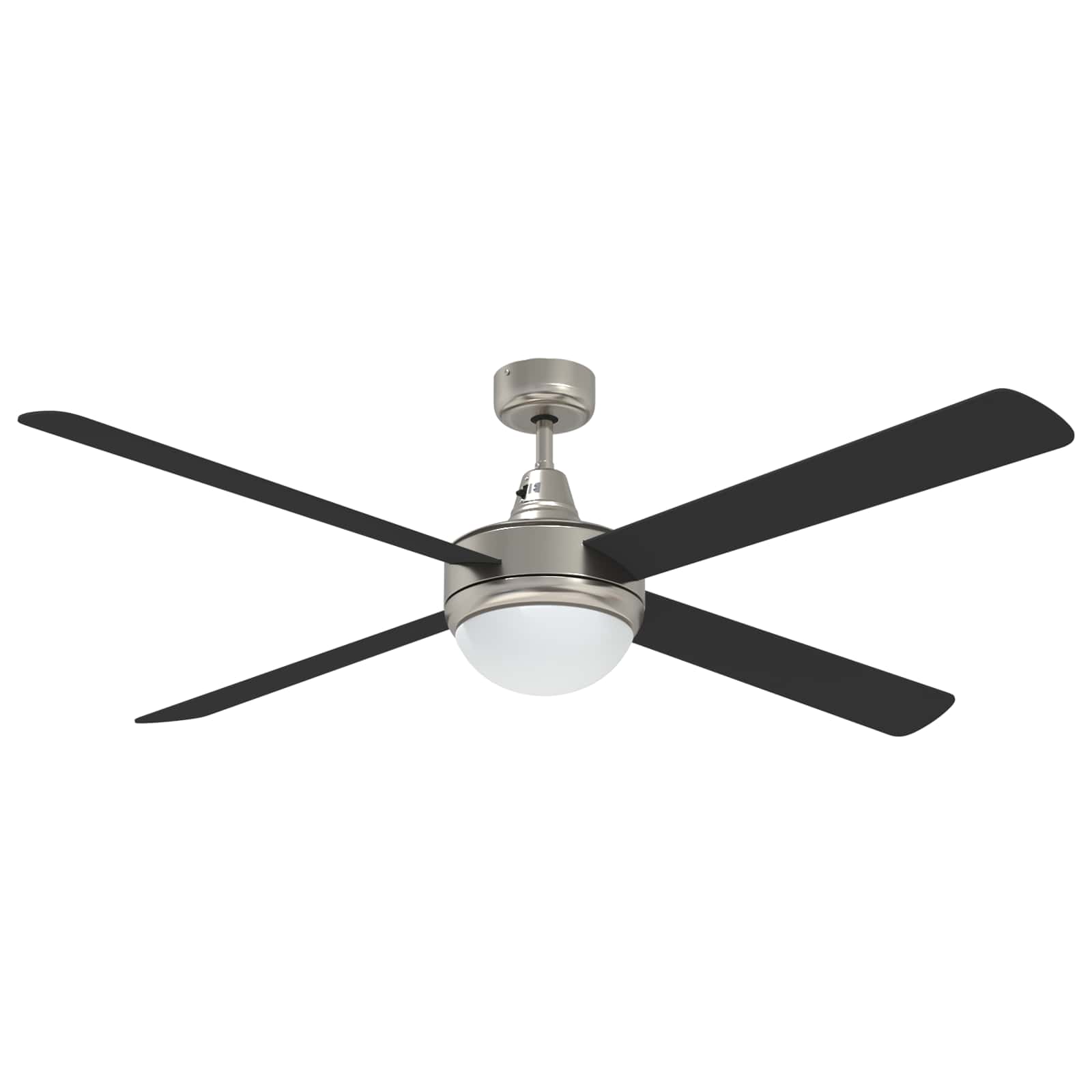 Ventilatore da soffitto con luce e telecomando Ø 130 cm Nero