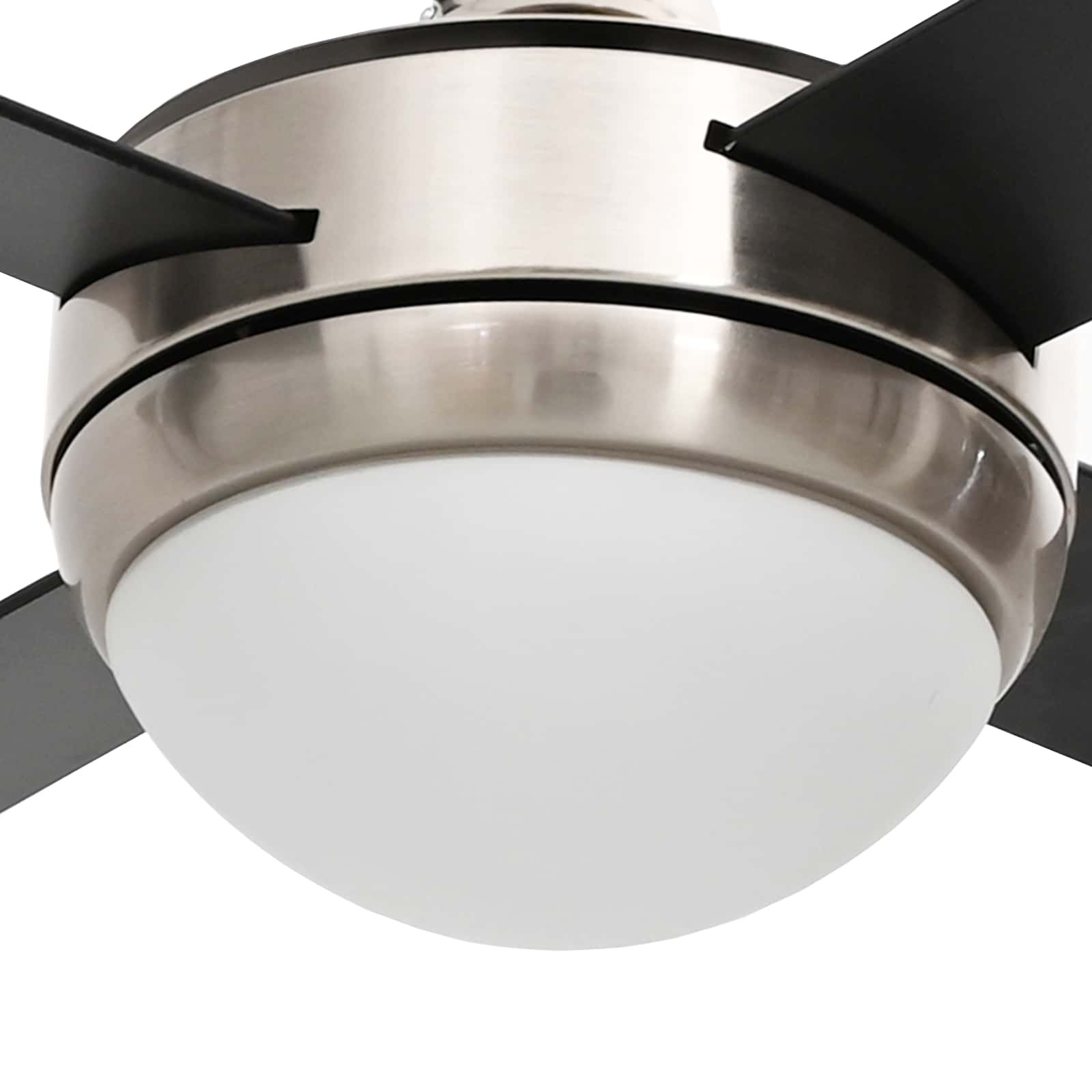 Ventilatore da soffitto con luce e telecomando Ø 130 cm Nero