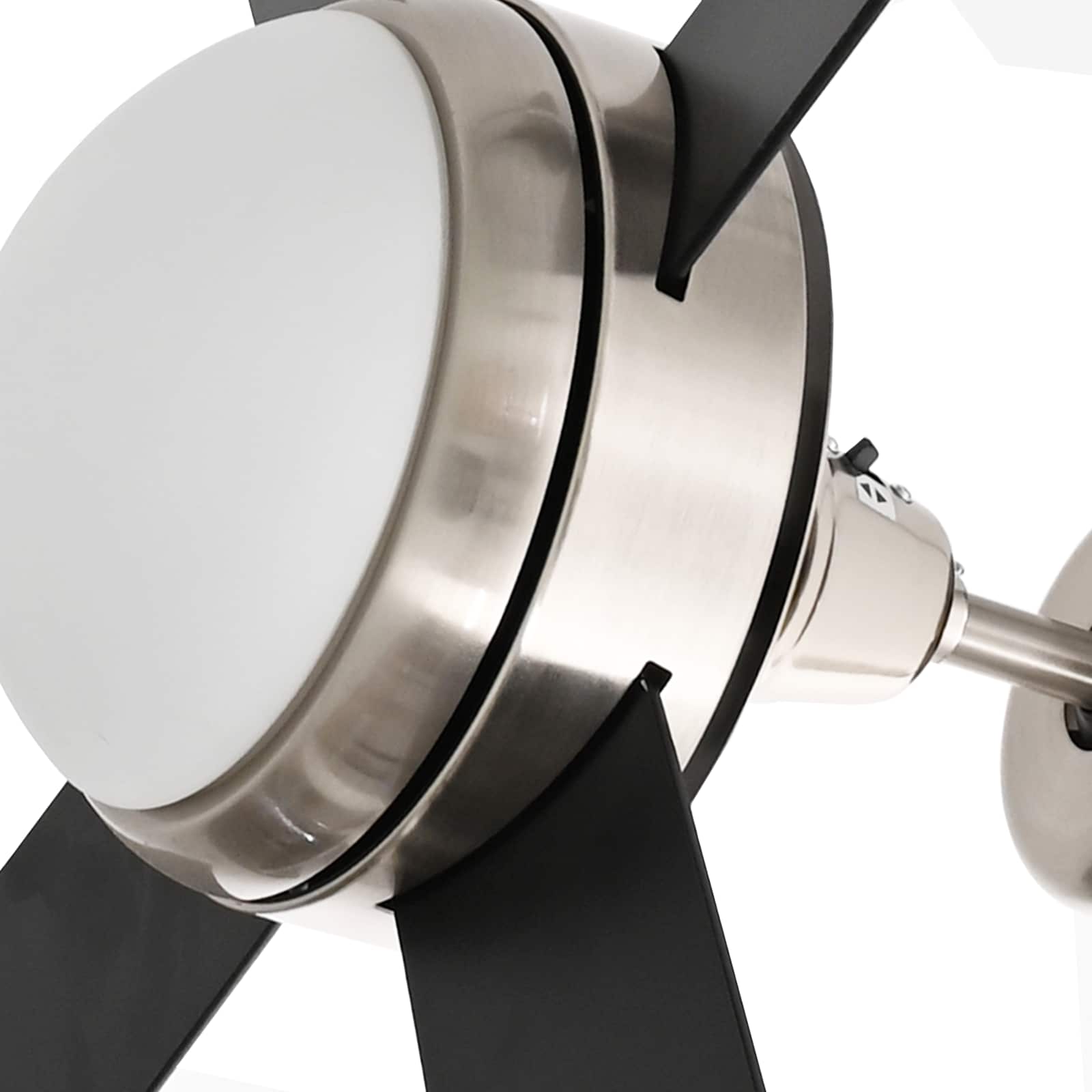Ventilatore da soffitto con luce e telecomando Ø 130 cm Nero