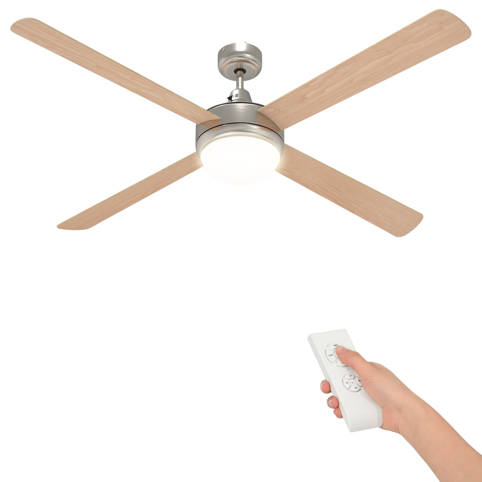 Ventilatore da soffitto con luce e telecomando Ø 130 cm Sonoma