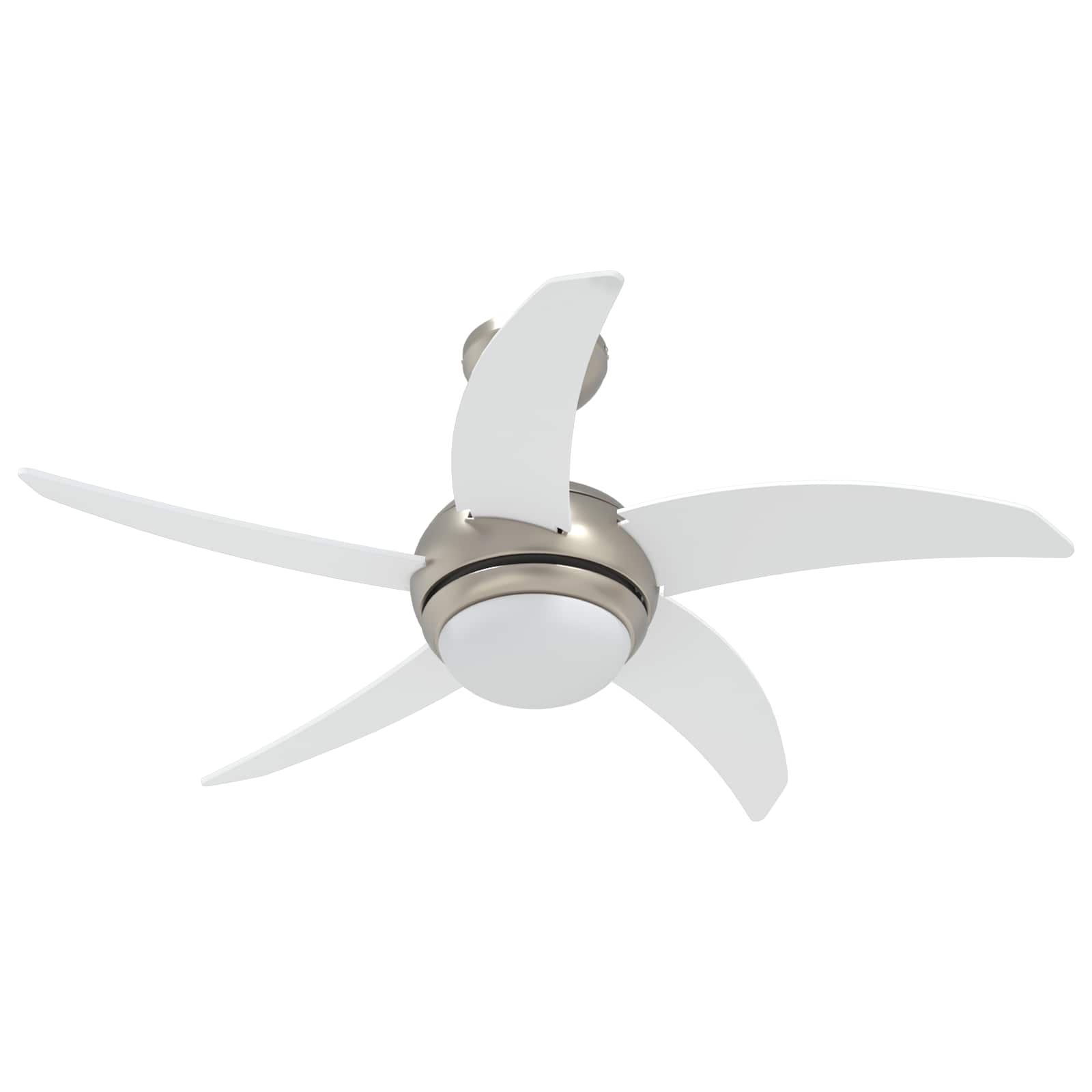 Ventilatore da soffitto con luce e telecomando Ø 110 cm Bianco