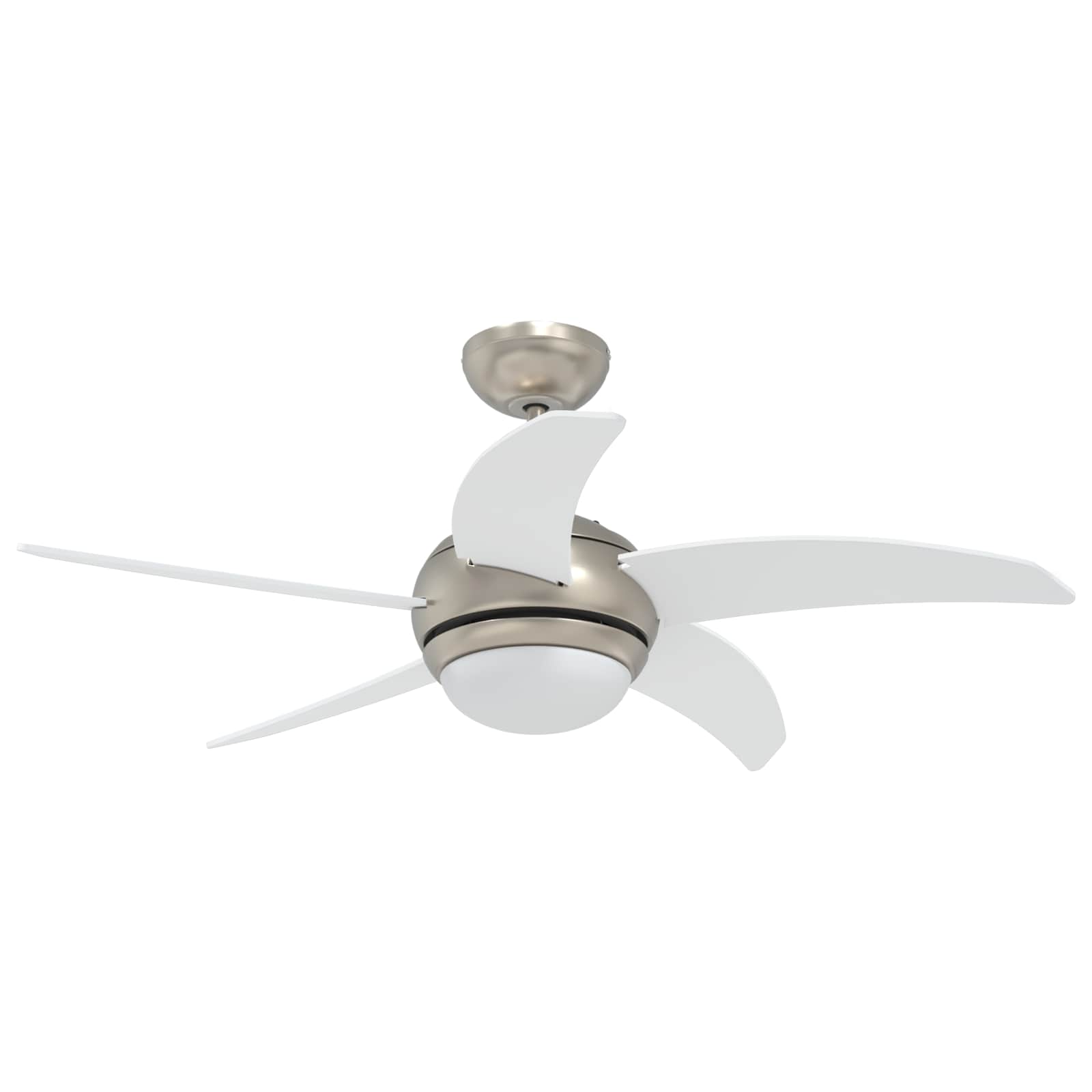 Ventilatore da soffitto con luce e telecomando Ø 110 cm Bianco