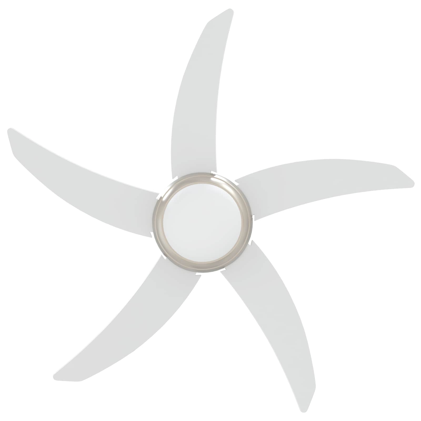 Ventilatore da soffitto con luce e telecomando Ø 110 cm Bianco