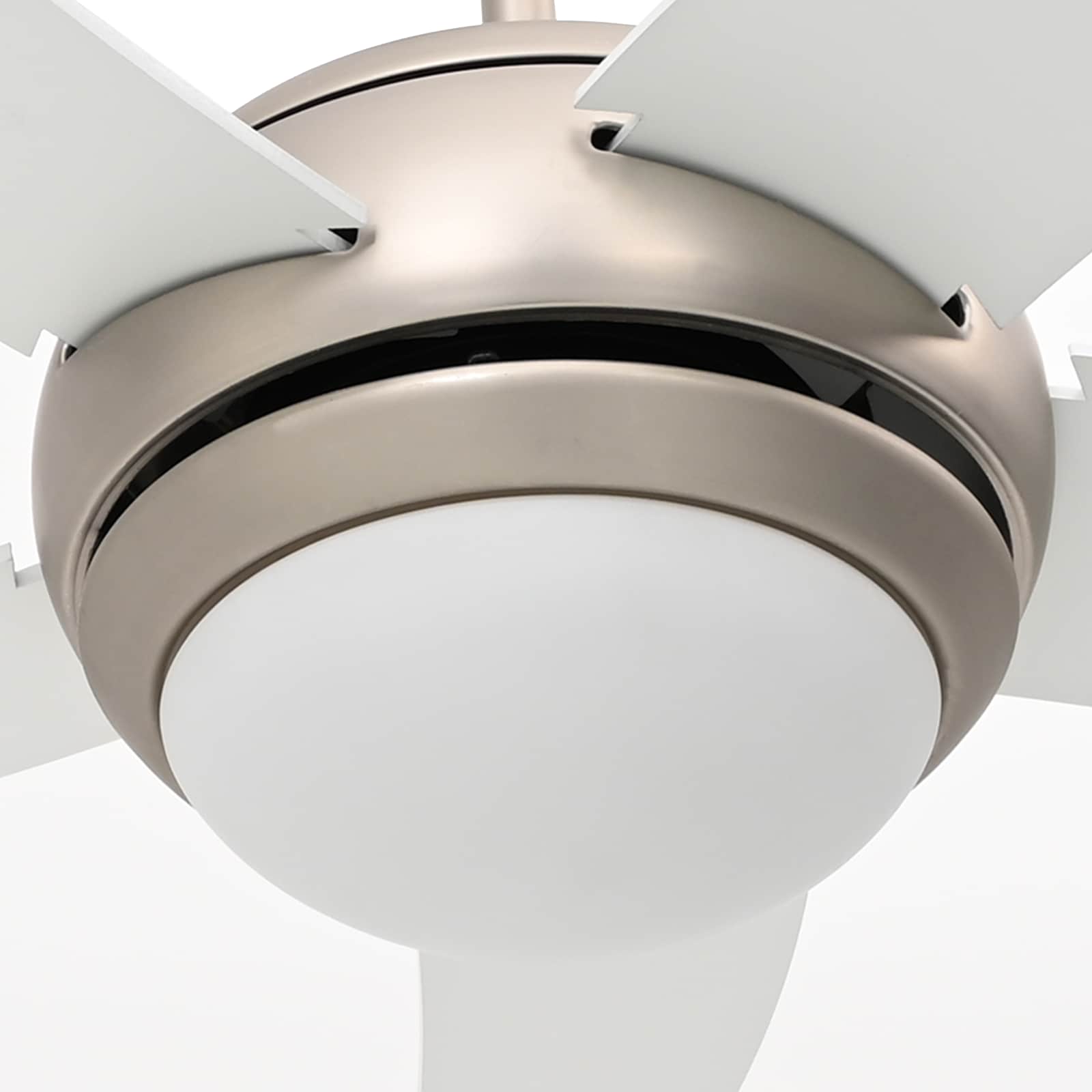 Ventilatore da soffitto con luce e telecomando Ø 110 cm Bianco