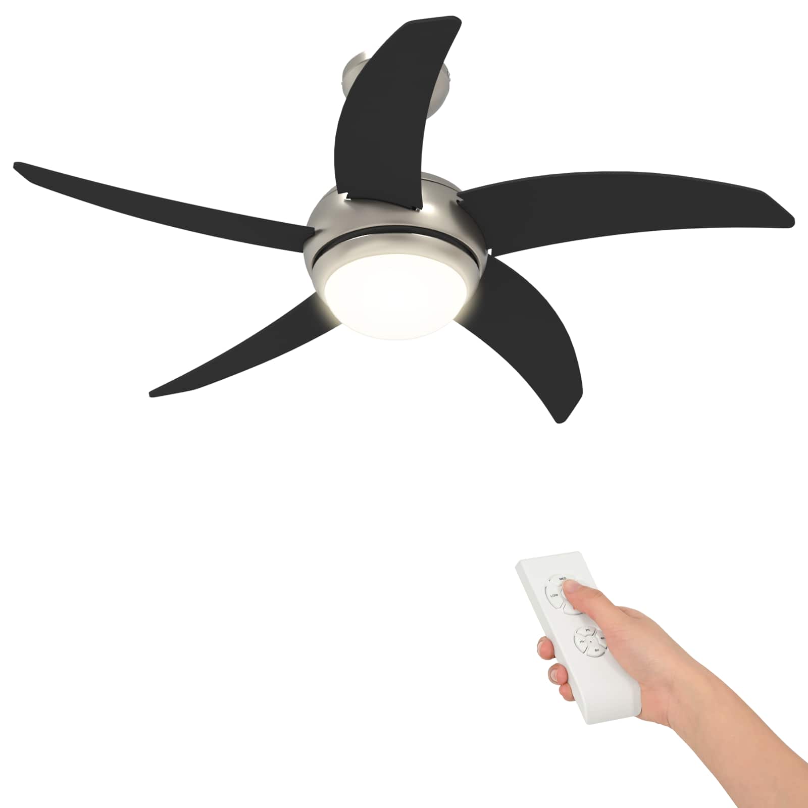 Ventilatore da soffitto con luce e telecomando Ø 110 cm