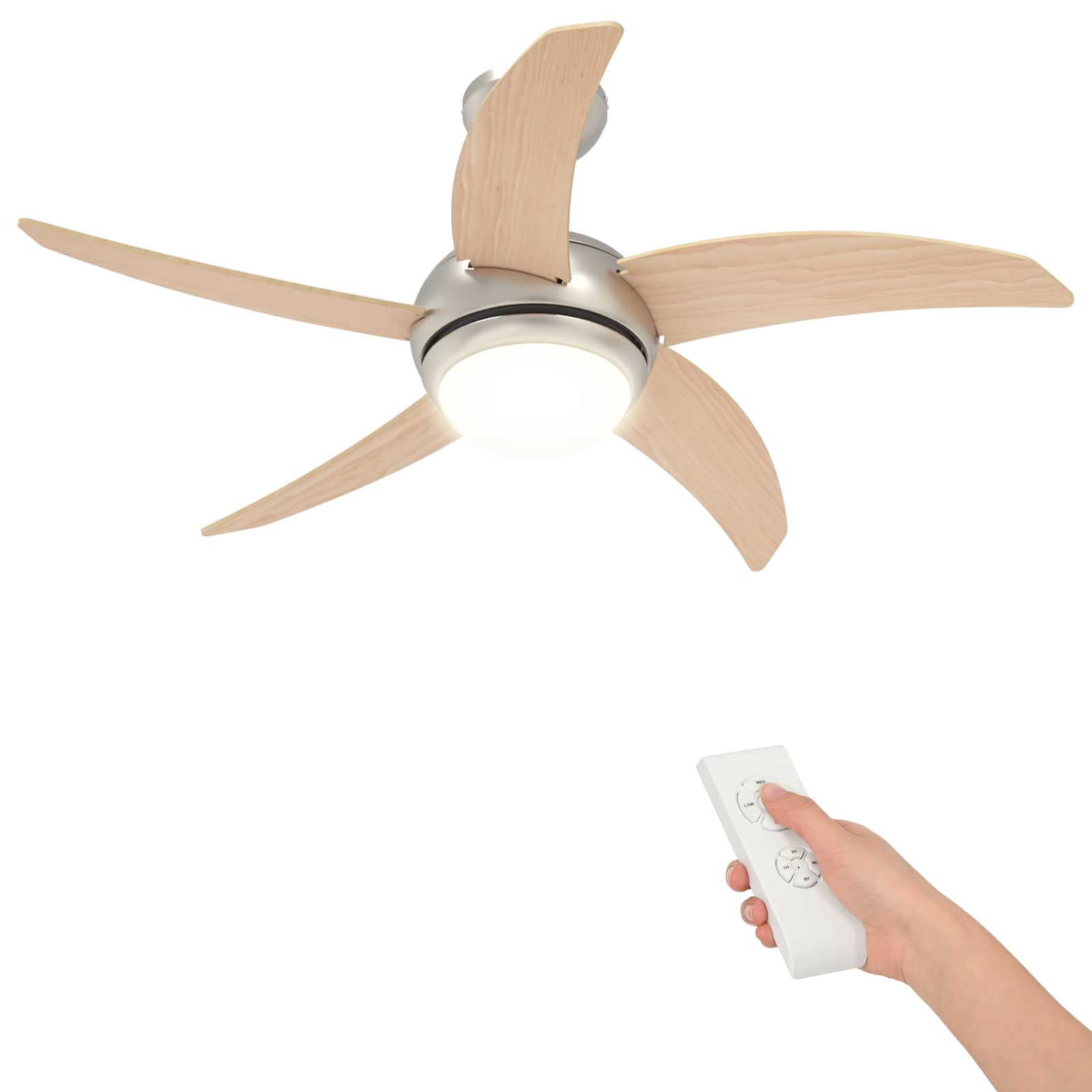 Ventilatore da soffitto con luce e telecomando Ø 110 cm Sonoma