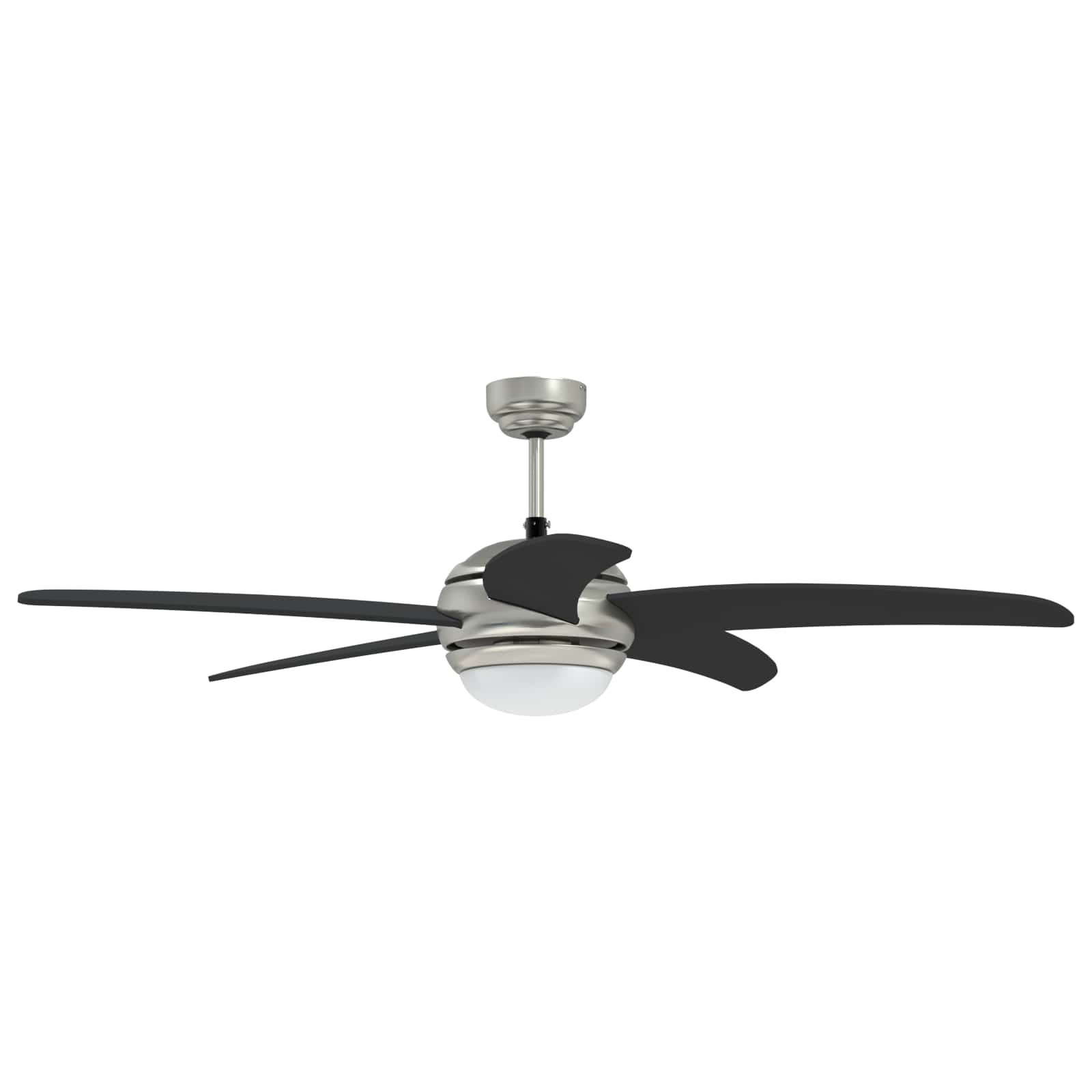 Ventilatore da soffitto con luce e telecomando Ø 130 cm Nero