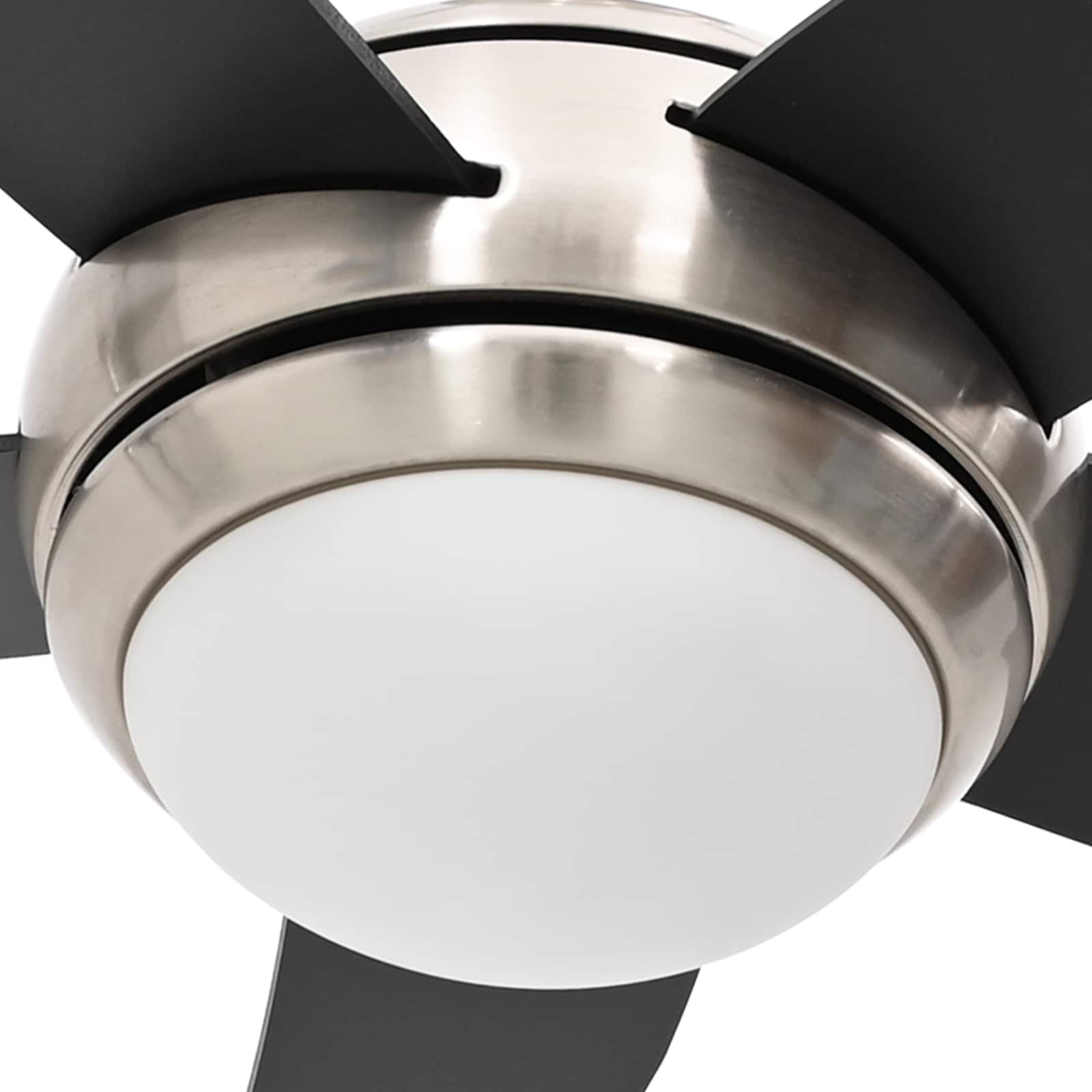 Ventilatore da soffitto con luce e telecomando Ø 130 cm Nero