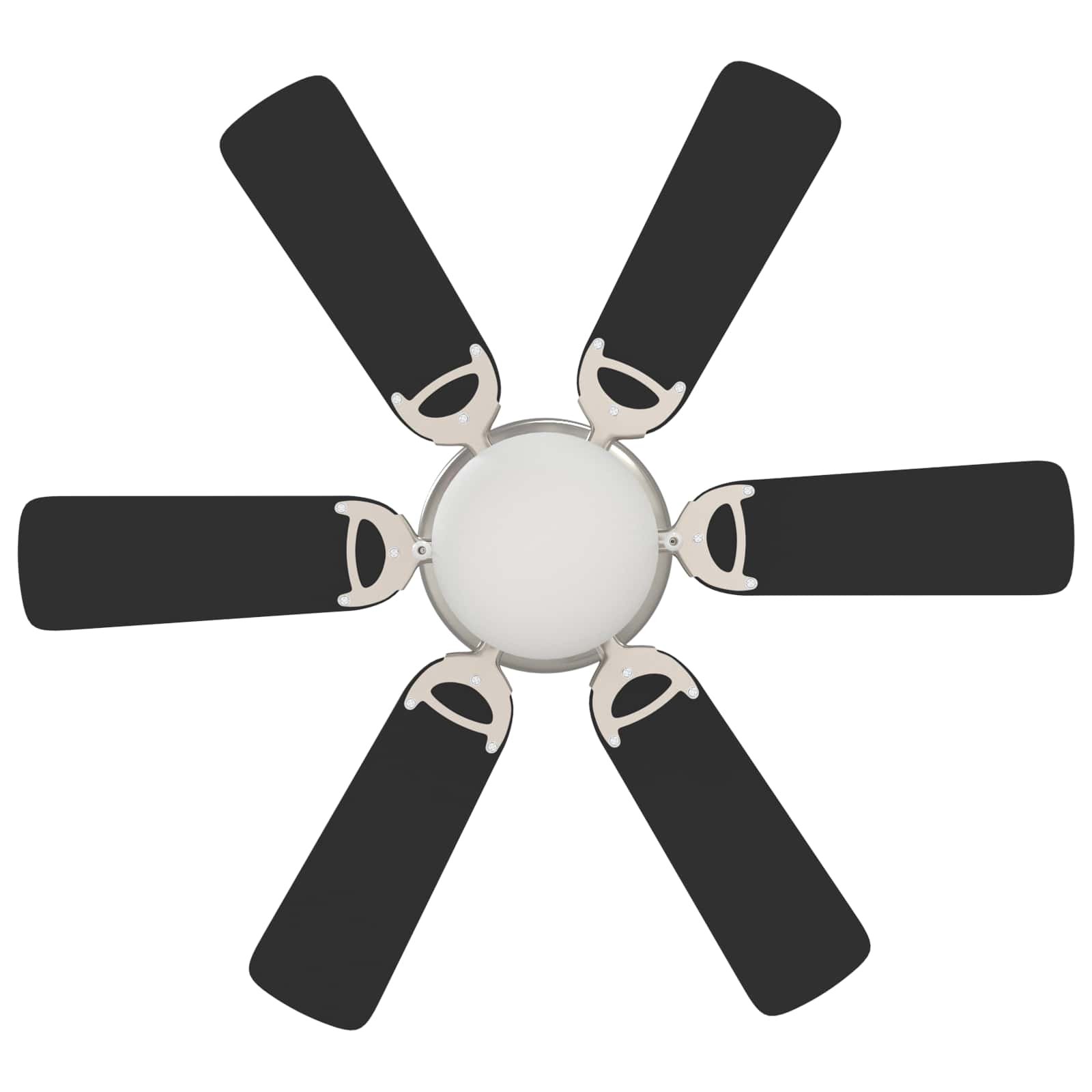 Ventilatore da soffitto con luce Ø 82 cm Nero