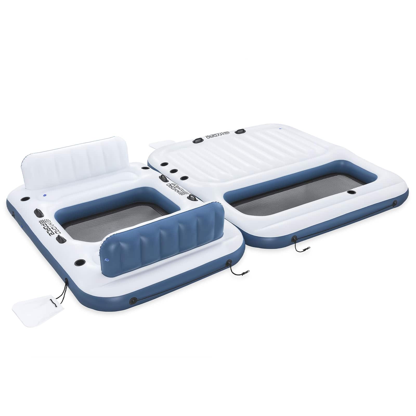 Bestway Isola galleggiante Hydro-Force 2 pz PVC Bianco e Blu