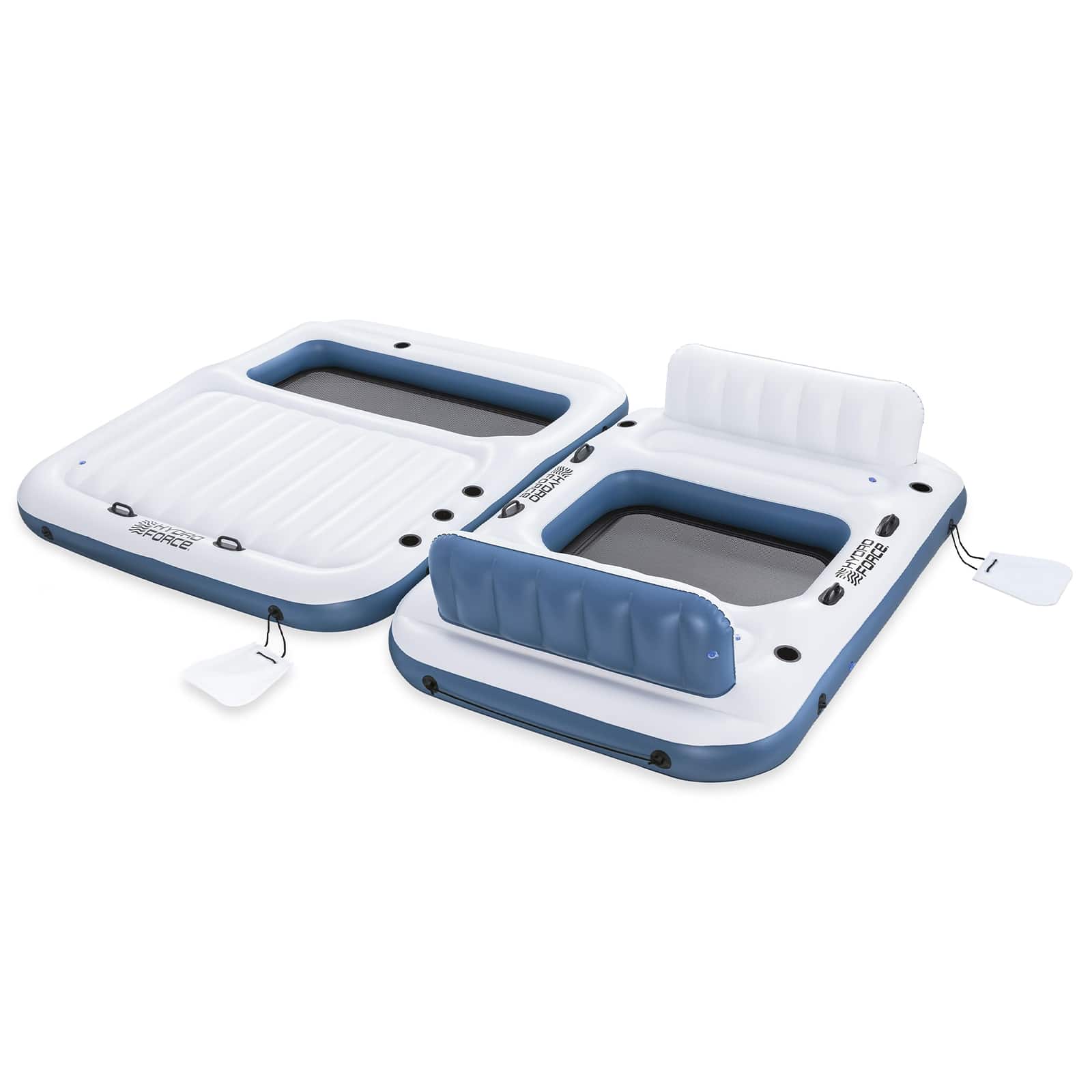 Bestway Isola galleggiante Hydro-Force 2 pz PVC Bianco e Blu