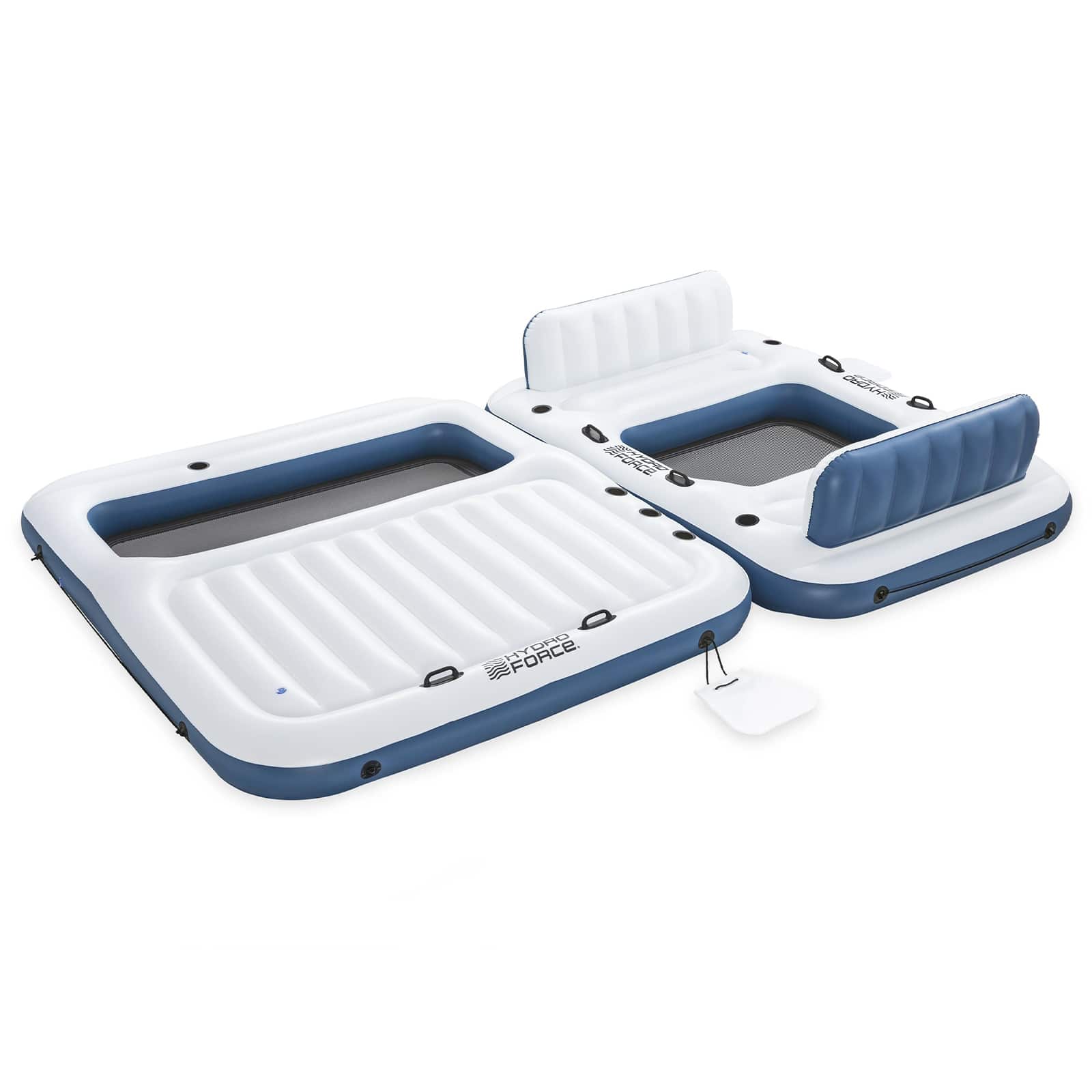 Bestway Isola galleggiante Hydro-Force 2 pz PVC Bianco e Blu