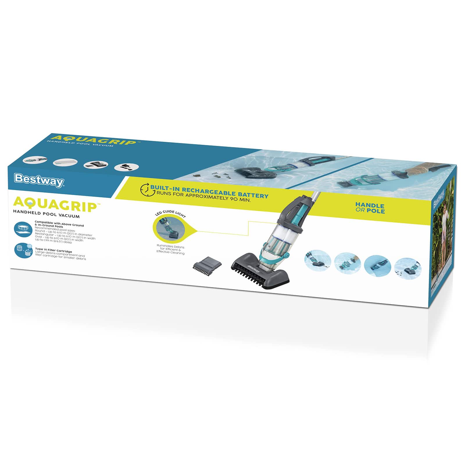 Bestway Aspirapolvere per Piscina Grigio 610 cm ABS e acciaio