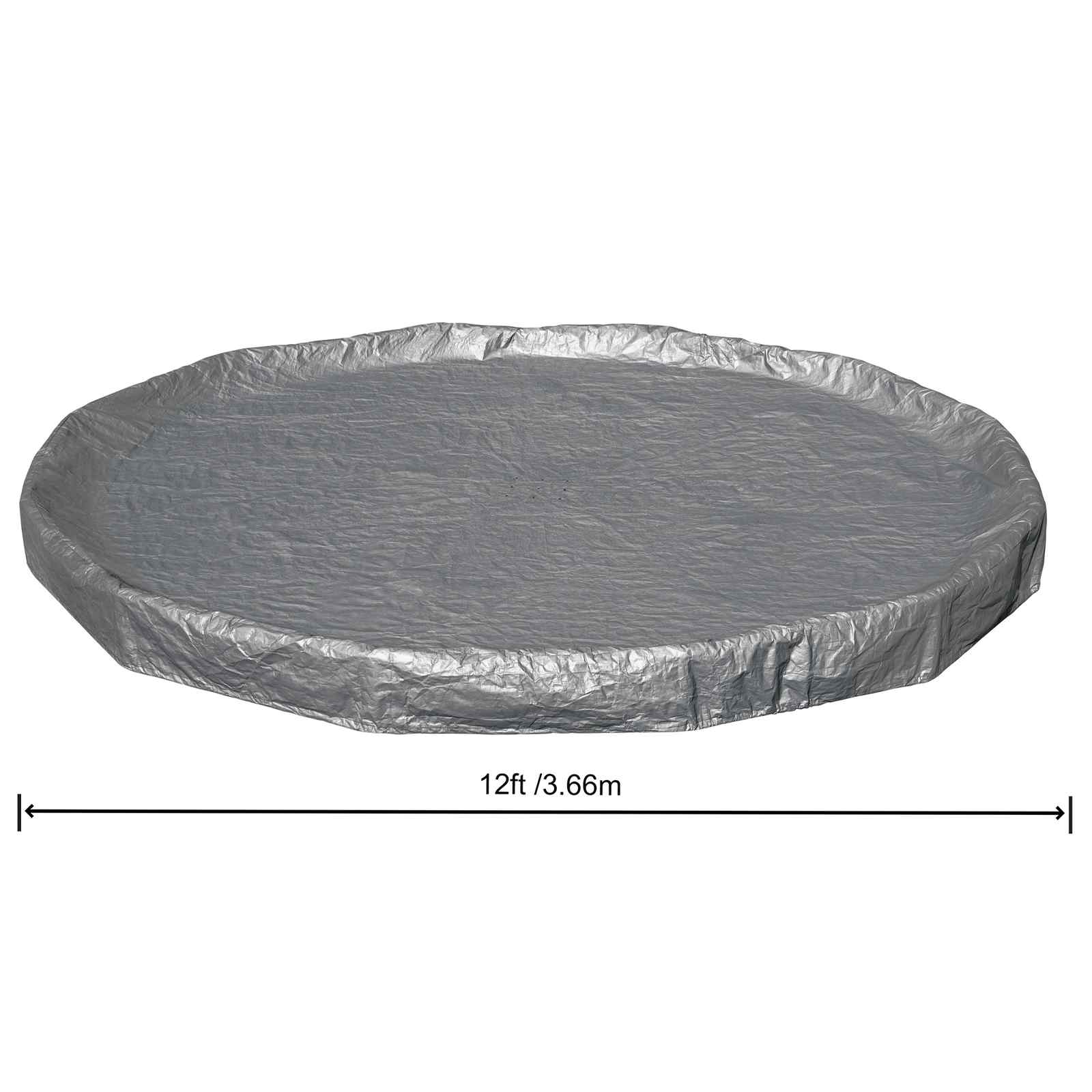 Bestway Copertura per piscina Ø3,66 m Rotondo Poliestere Grigio