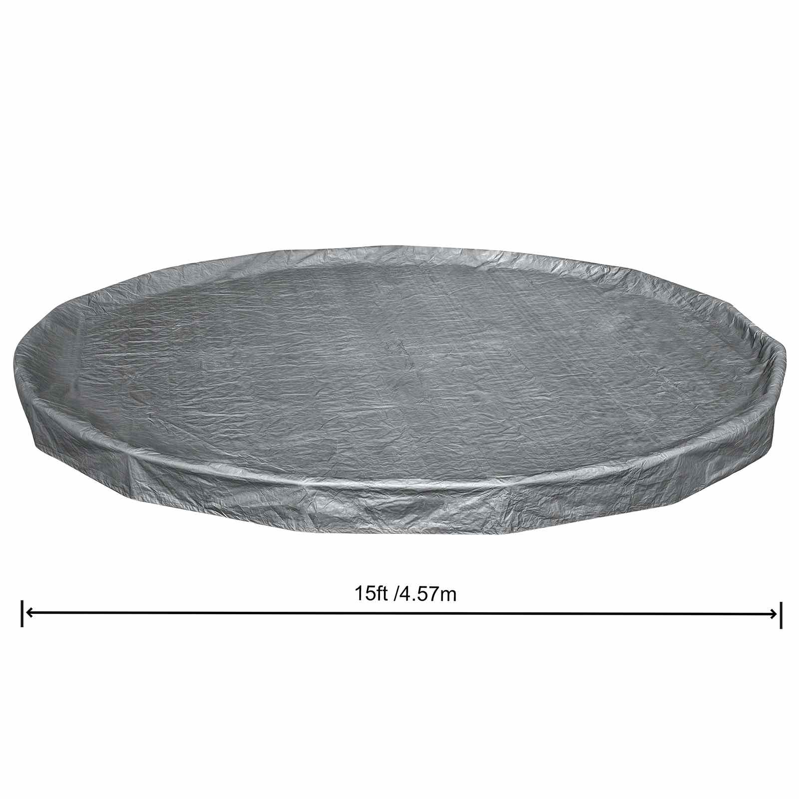 Bestway Copertura per piscina Ø4,27 m Rotondo Poliestere Grigio