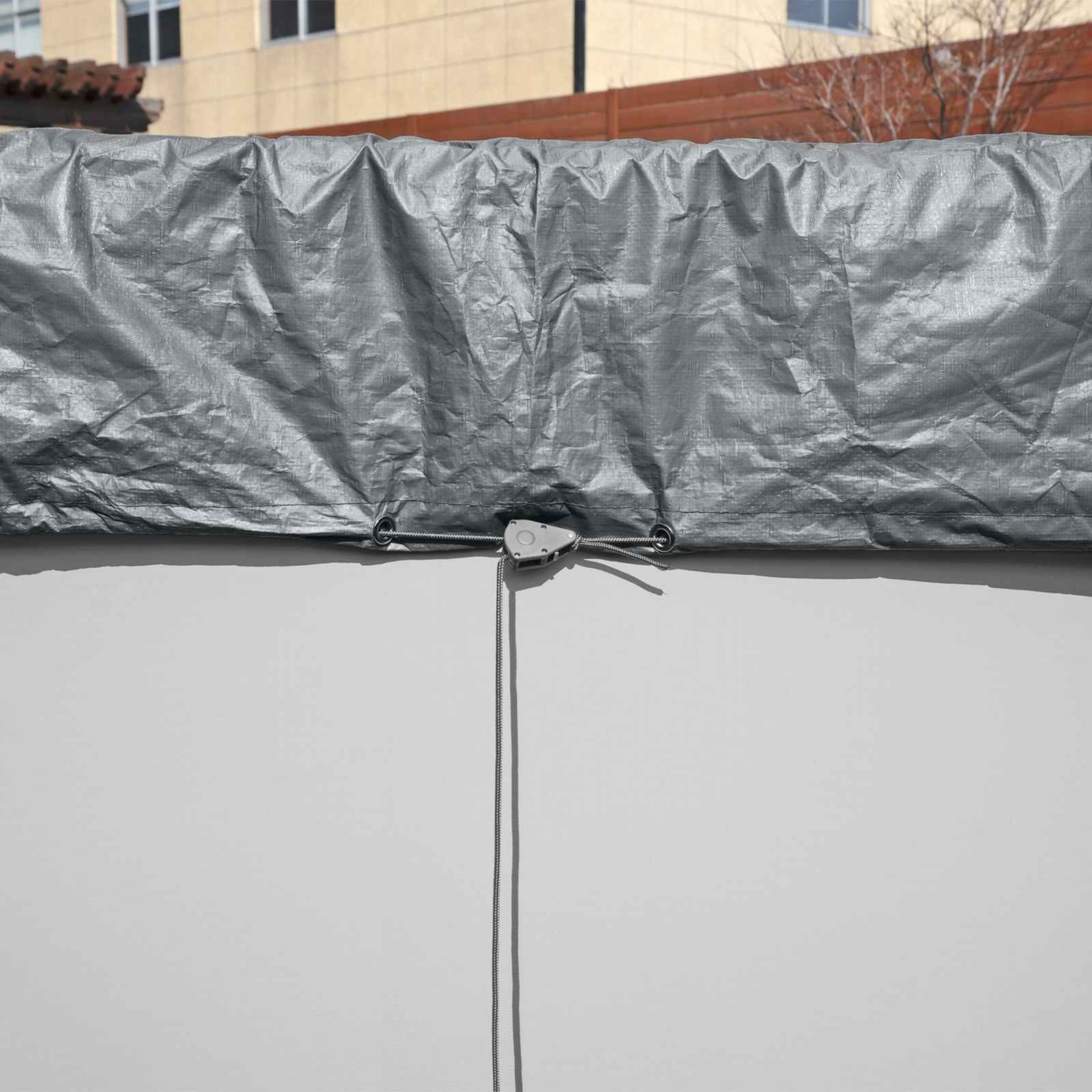 Bestway Copertura per piscina Ø4,57 m Rotondo Poliestere Grigio