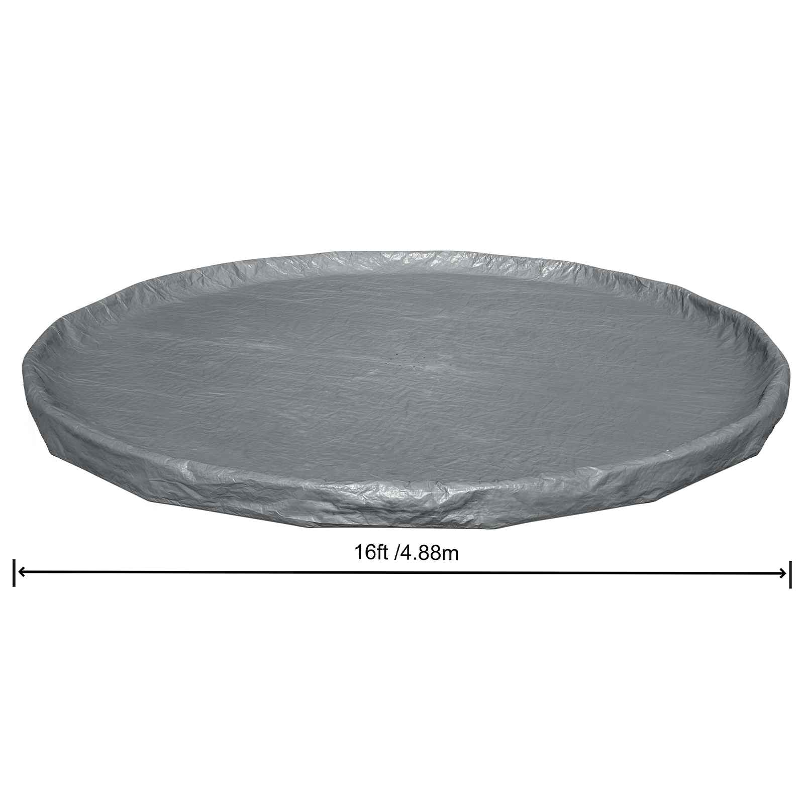 Bestway Copertura per piscina Ø4,88 m Rotondo Poliestere Grigio
