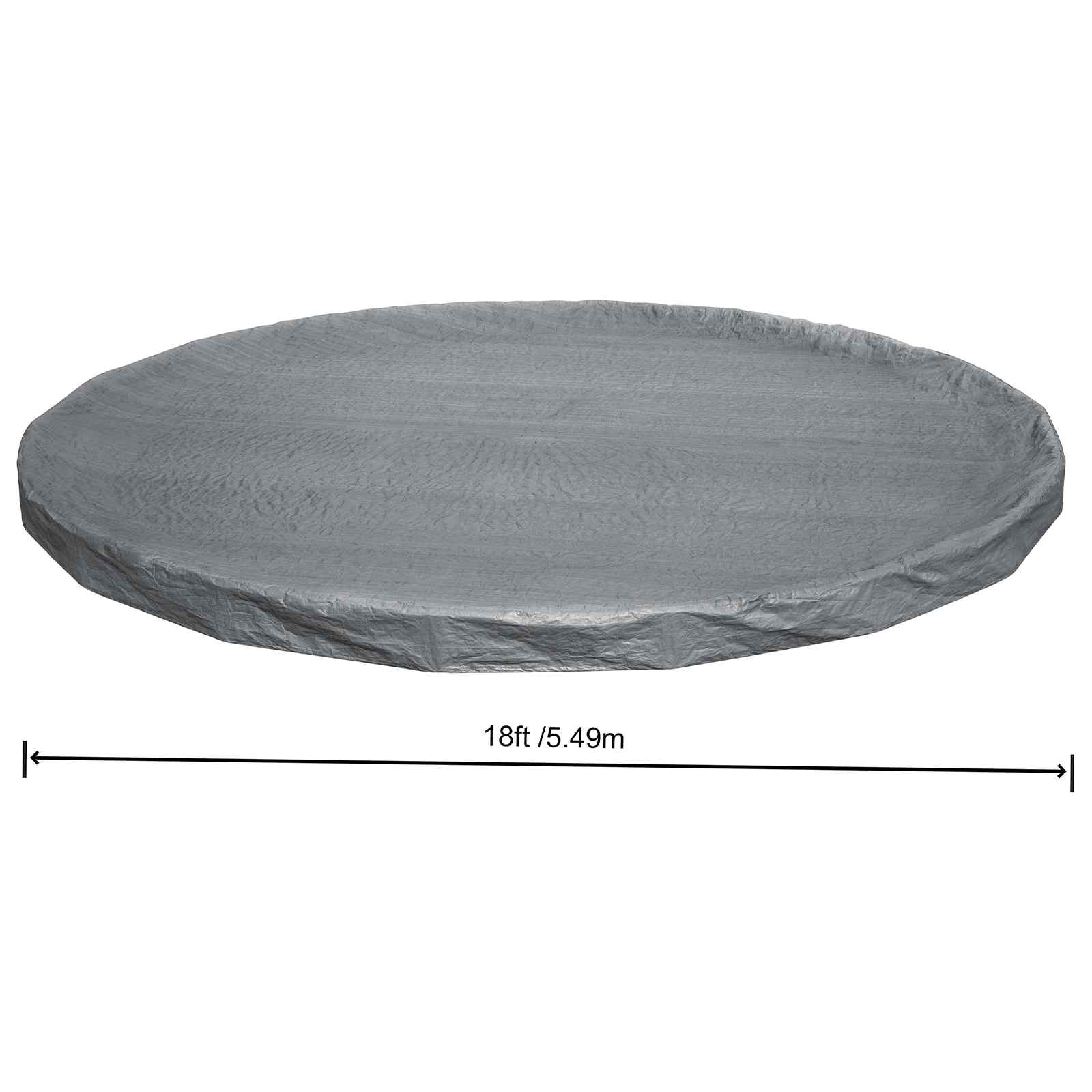 Bestway Copertura per piscina Ø5,49 m Rotondo Poliestere Grigio