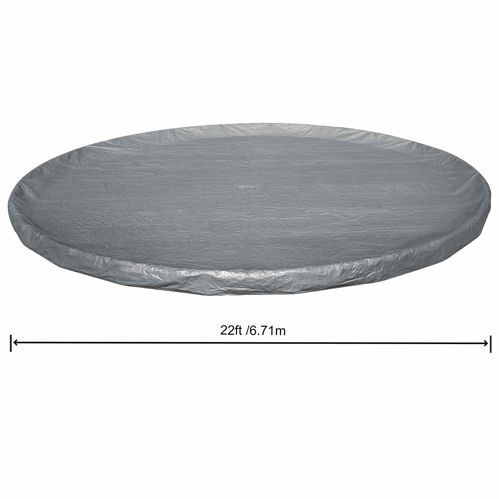 Bestway Copertura per piscina Ø6,71 m Rotondo Poliestere Grigio