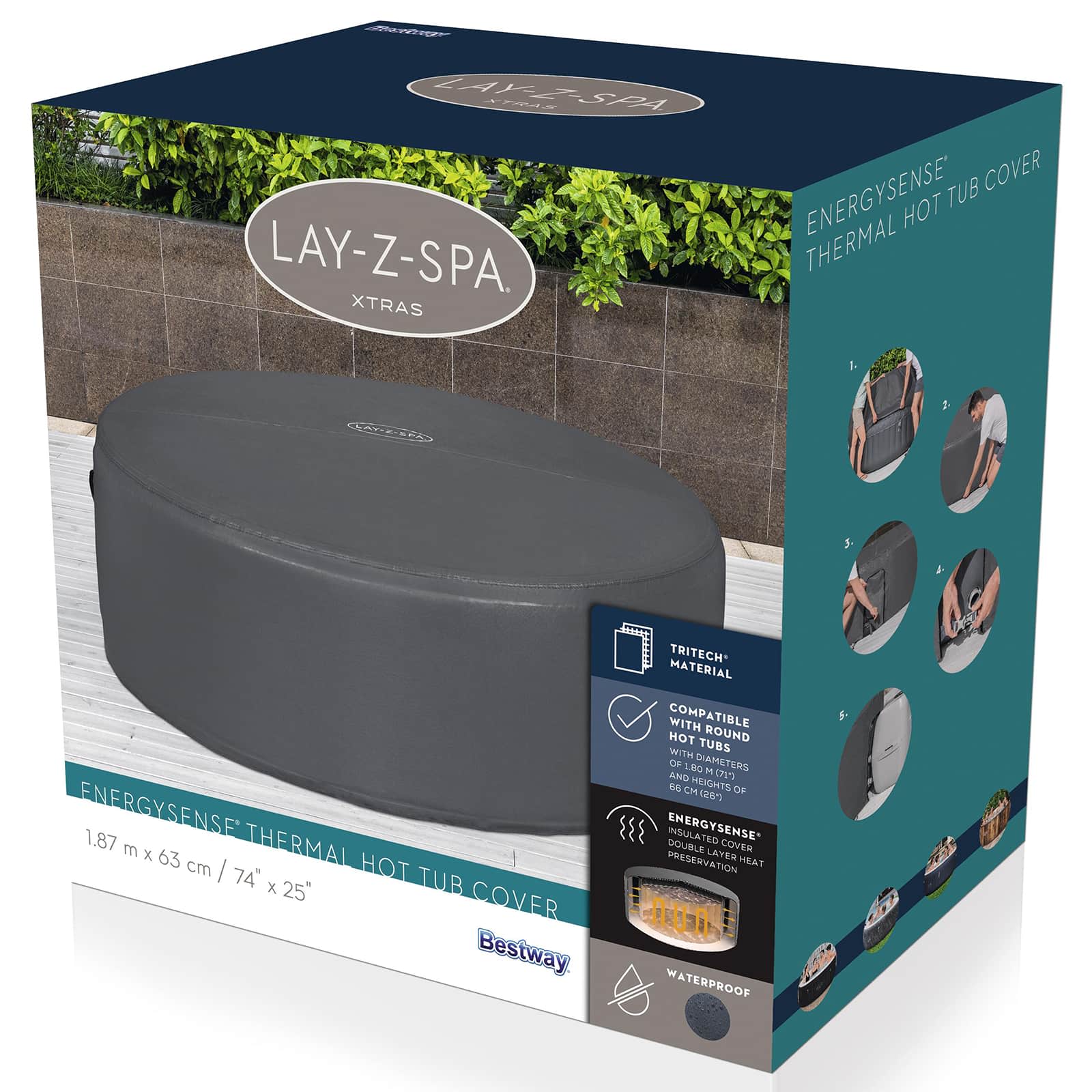 Bestway Copertura PVC e POM Grigio