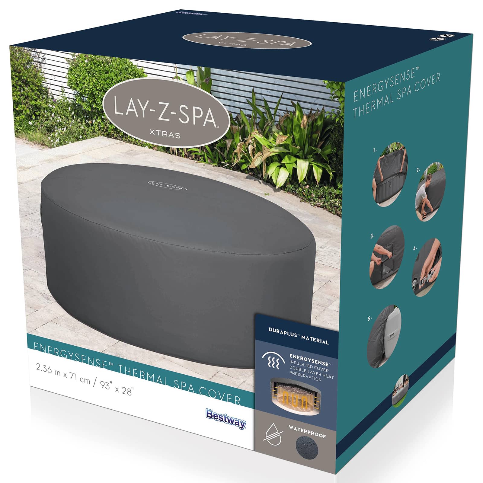 Bestway Copertura PVC e POM Grigio