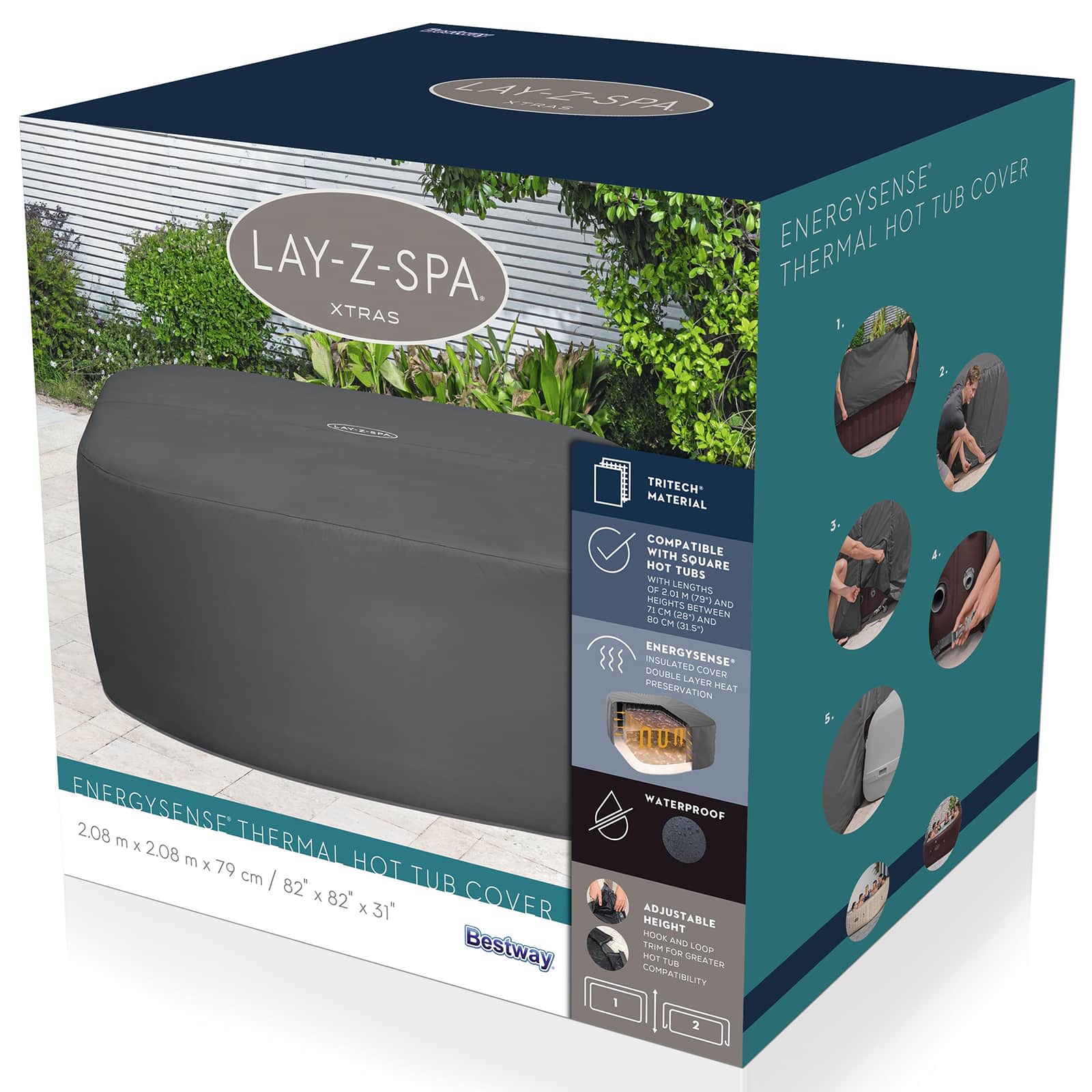 Bestway Copertura PVC e POM Grigio