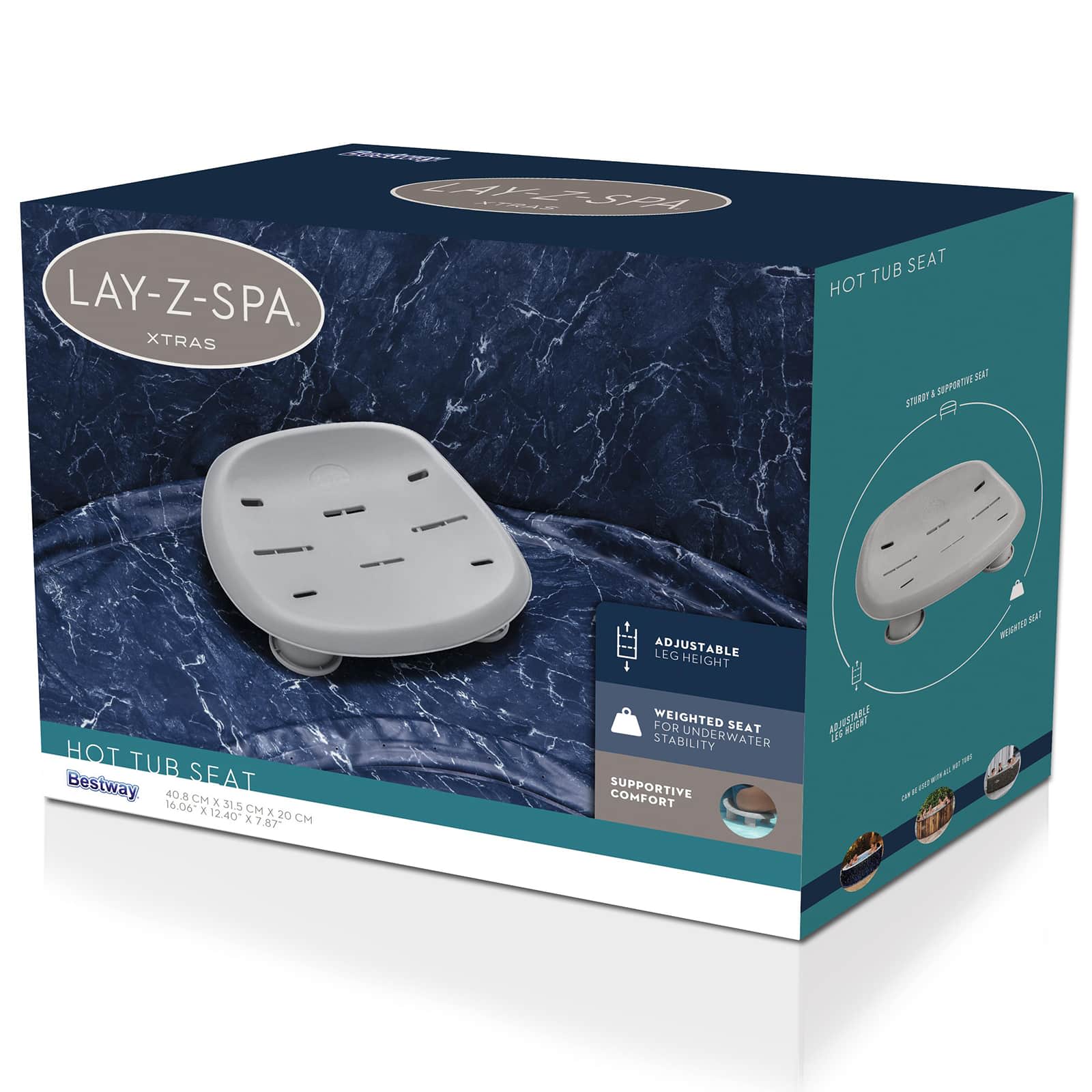 Bestway Sedia Spa PP e Acciaio Inossidabile Grigio