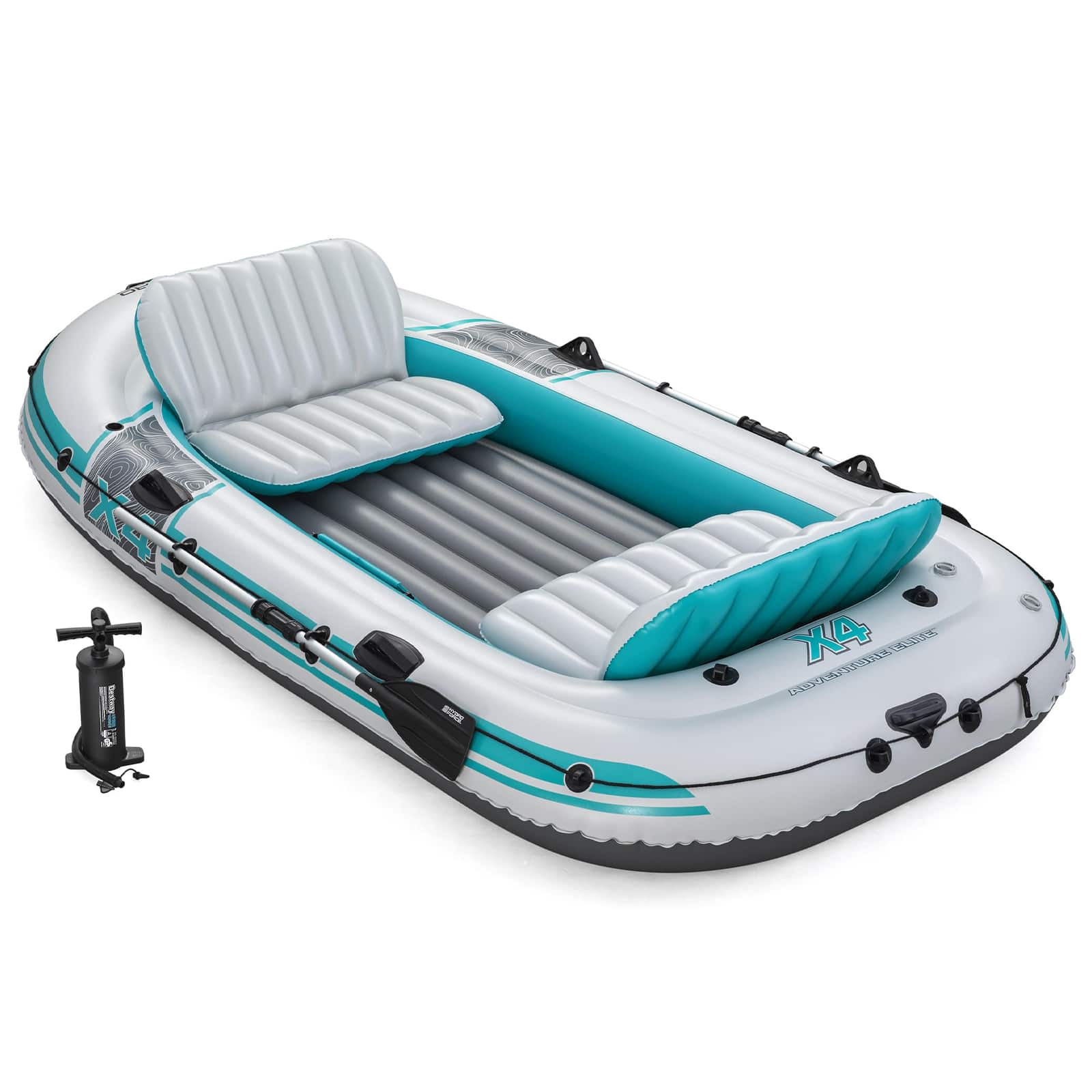 Bestway Gommone gonfiabile Grigio e Bianco 3,15 x 1,65 m PVC