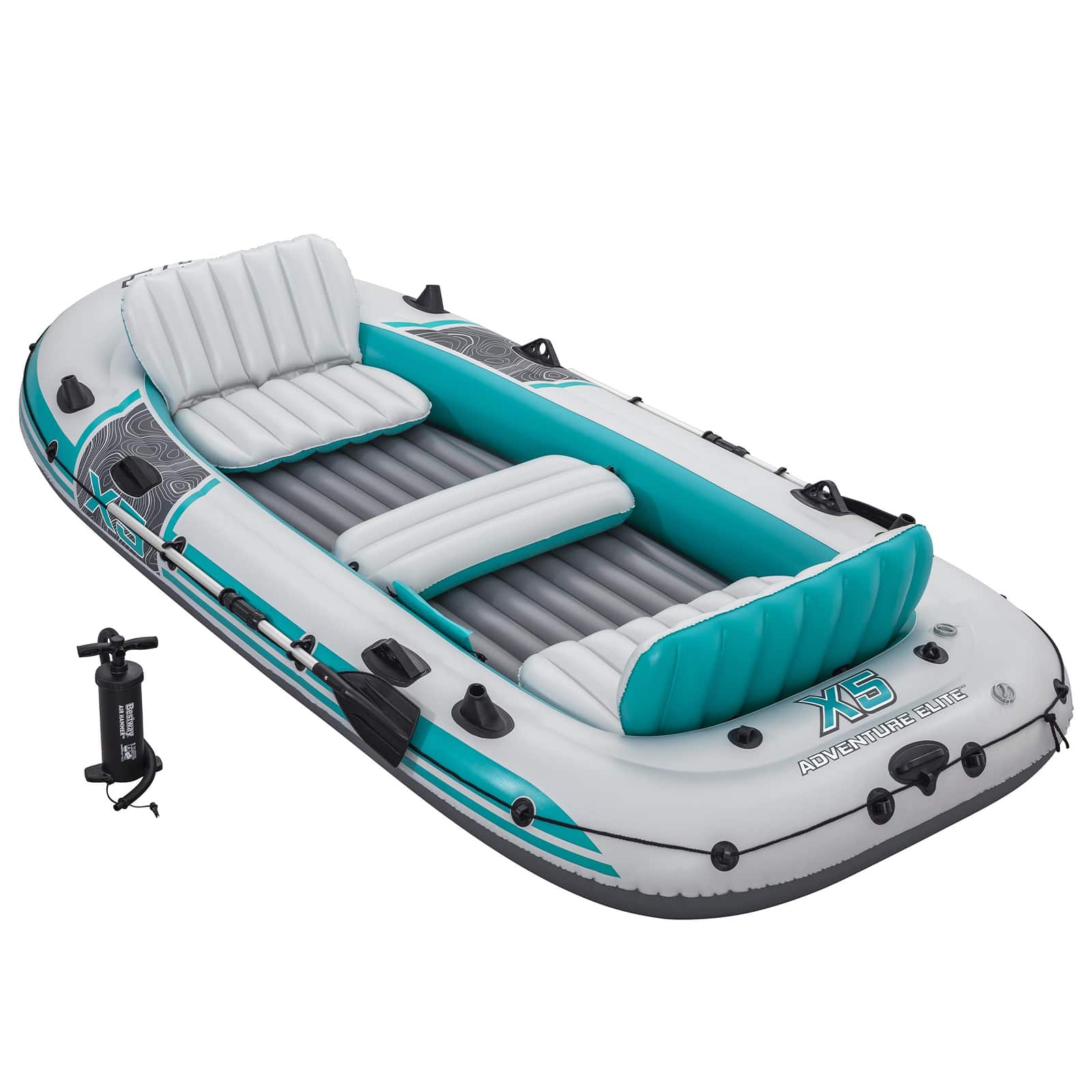 Bestway Gommone gonfiabile Grigio e Bianco 3,64 x 1,66 m PVC