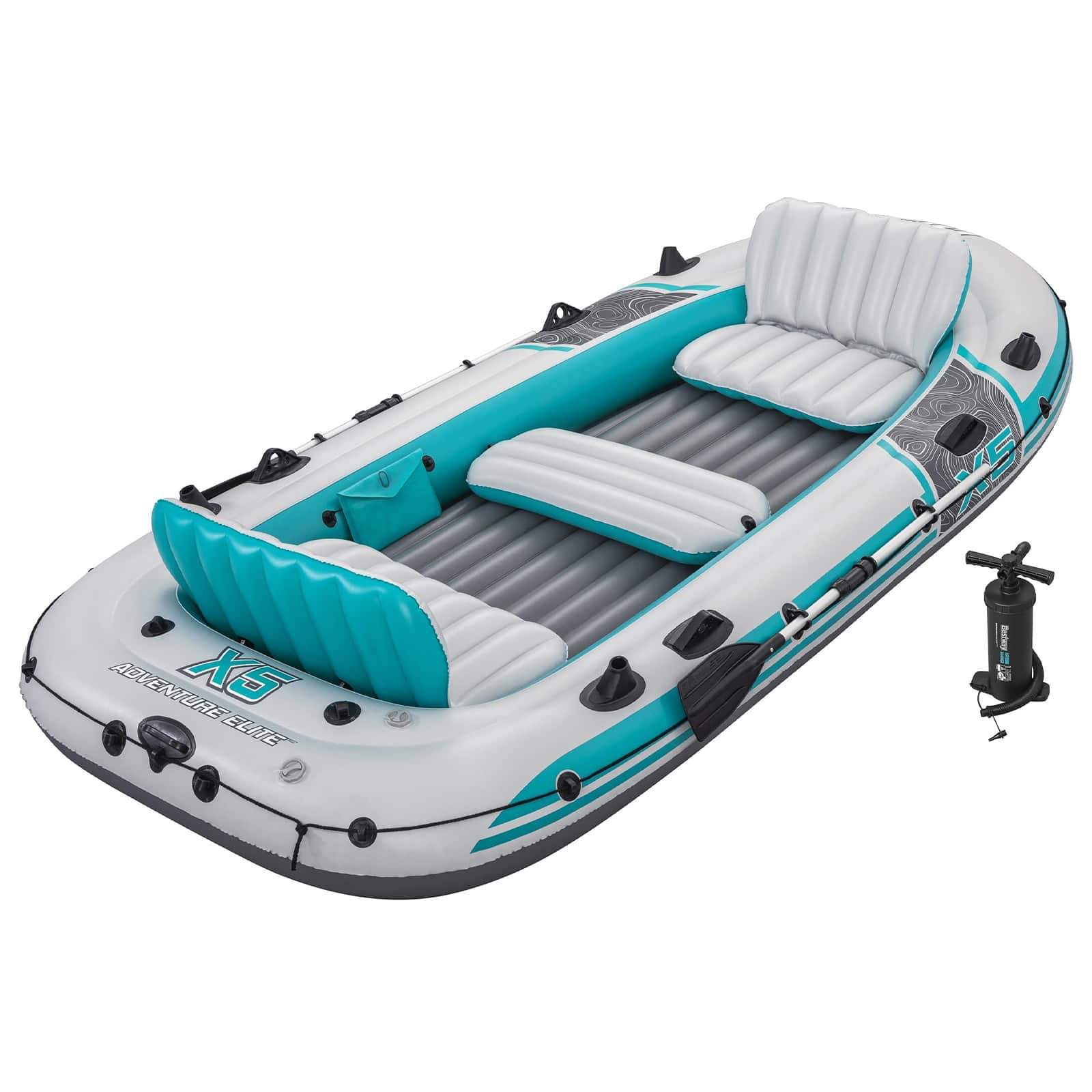 Bestway Gommone gonfiabile Grigio e Bianco 3,64 x 1,66 m PVC