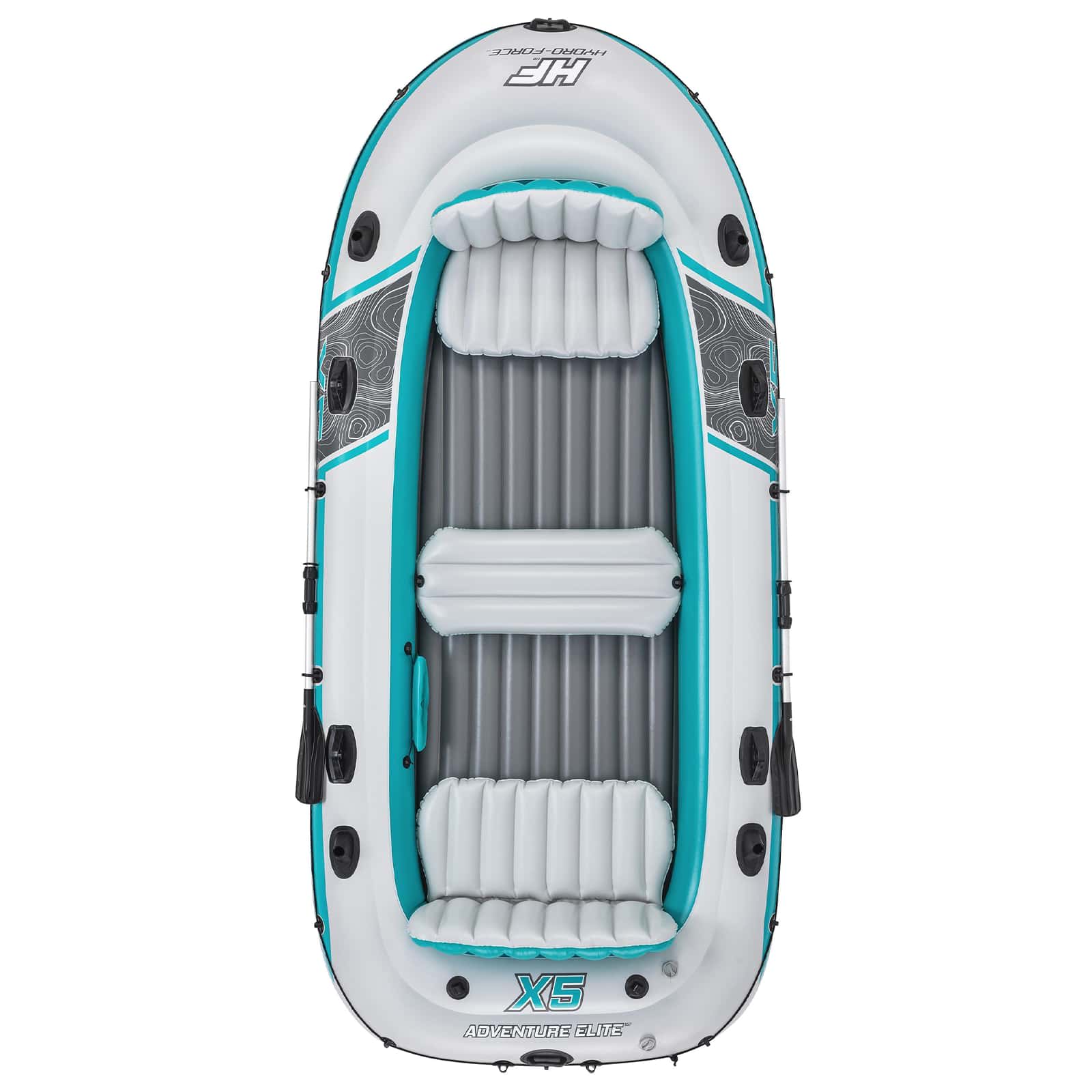 Bestway Gommone gonfiabile Grigio e Bianco 3,64 x 1,66 m PVC
