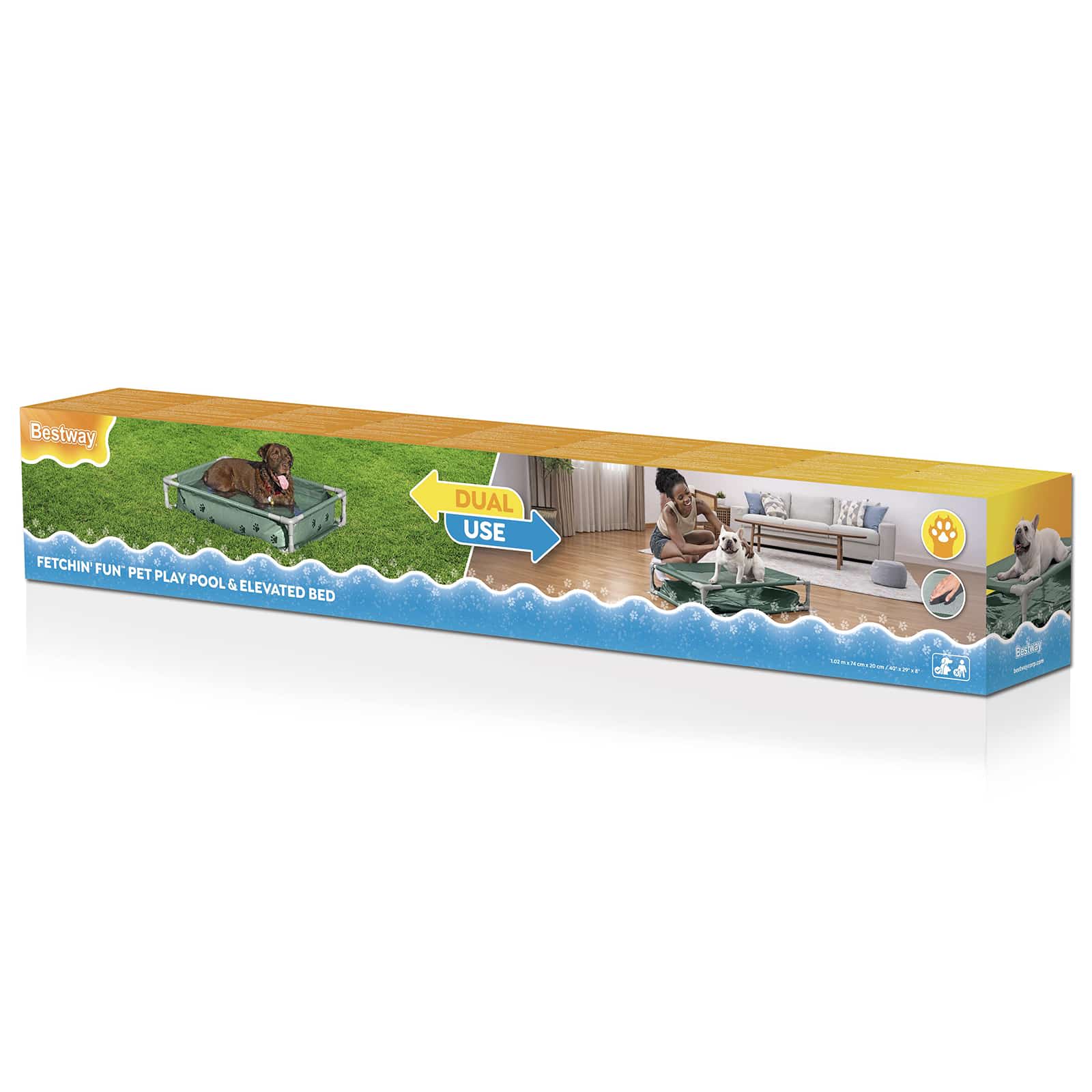 Bestway Piscina per giochi per animali domestici sopraelevata Verde